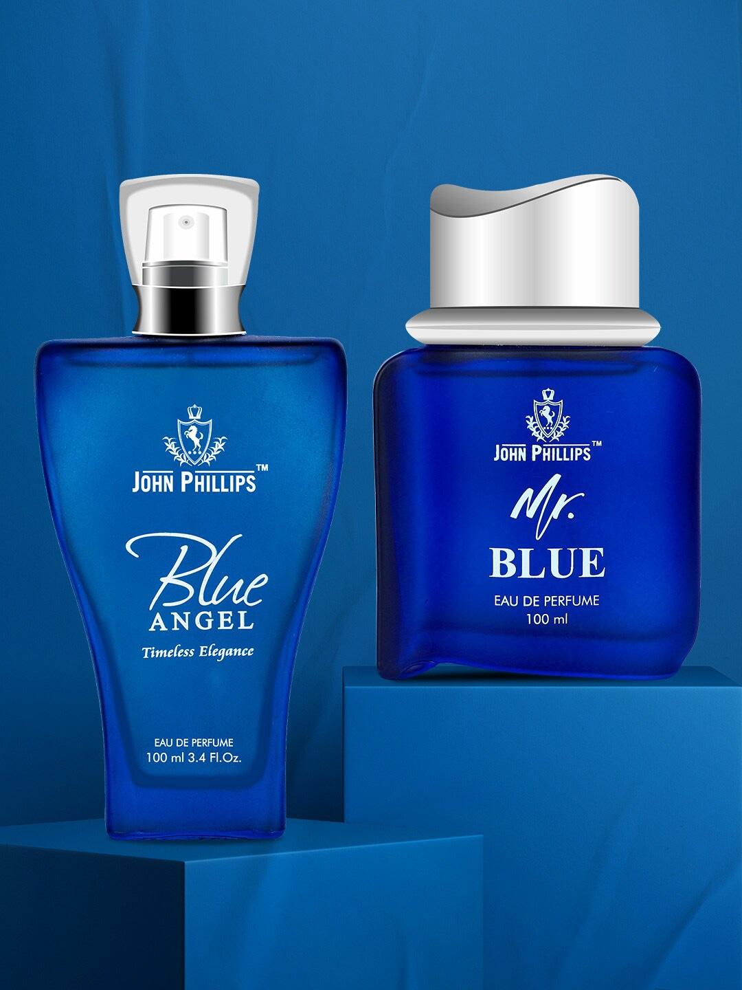 JOHN PHILLIPS Luxury Set Of 2 Eau De Perfumes - Mr Blue- Blue Angel - 100 Ml each