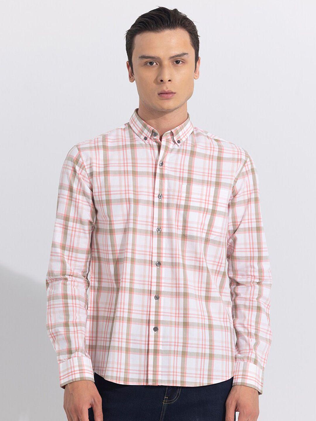 snitch-blue-classic-slim-fit-tartan-checked-pure-cotton-casual-shirt