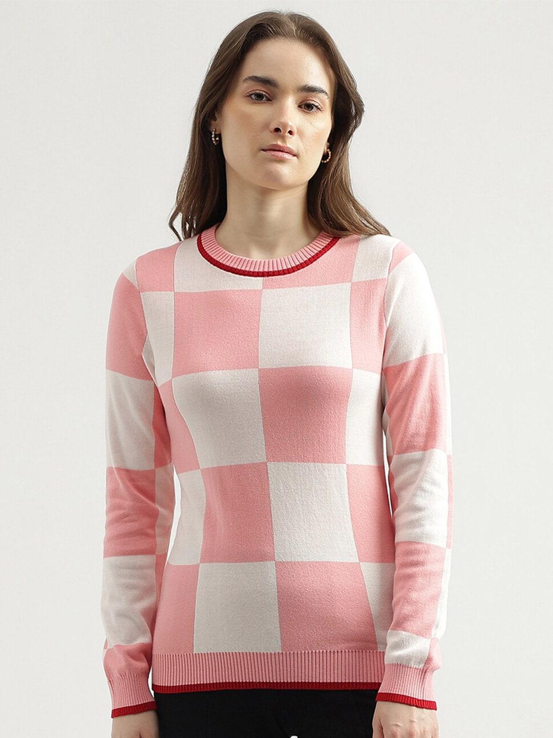 United Colors of Benetton Checked Cotton Pullover