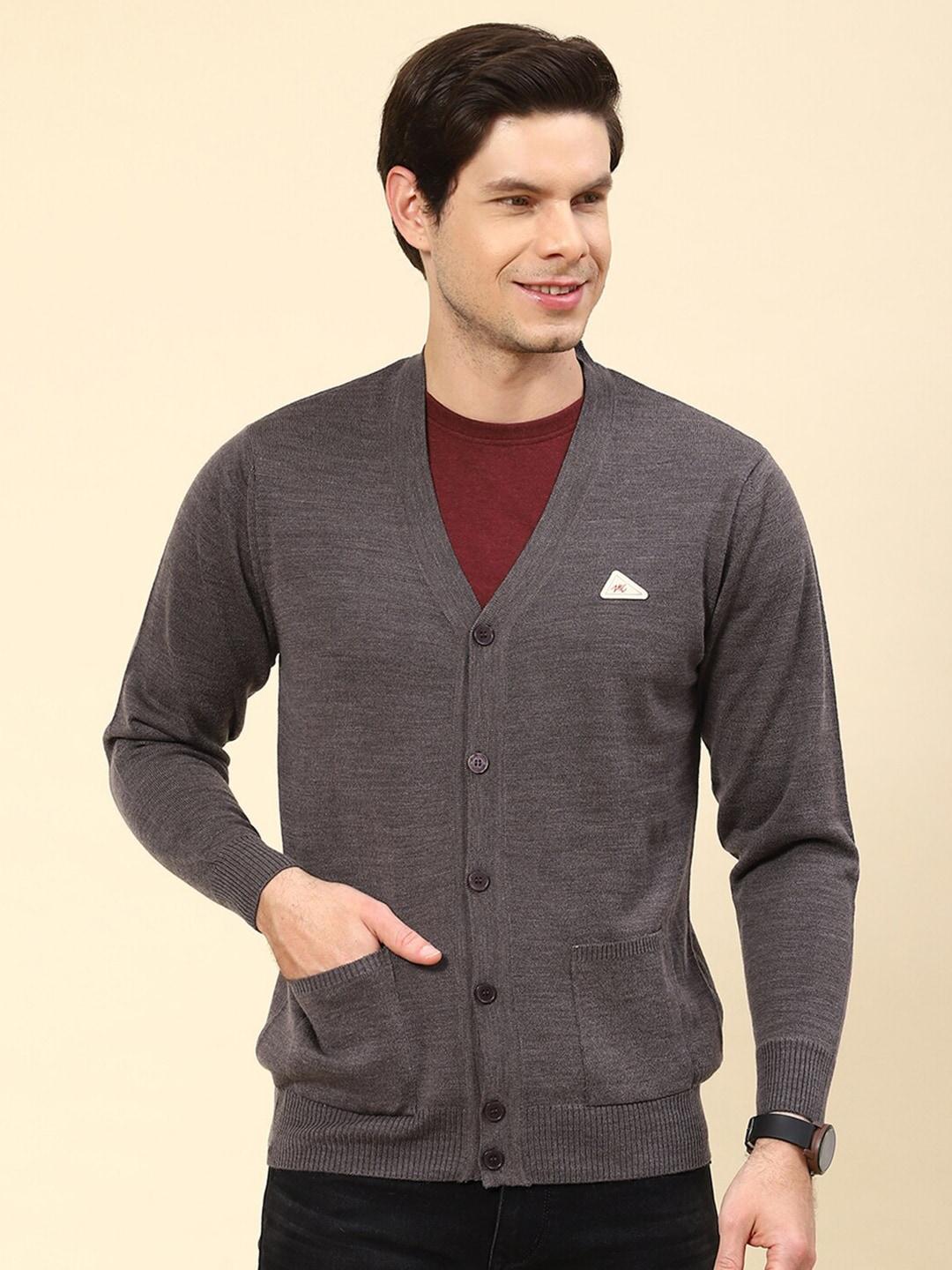 Monte Carlo  V- Neck Ribbed Knitted Cardigan