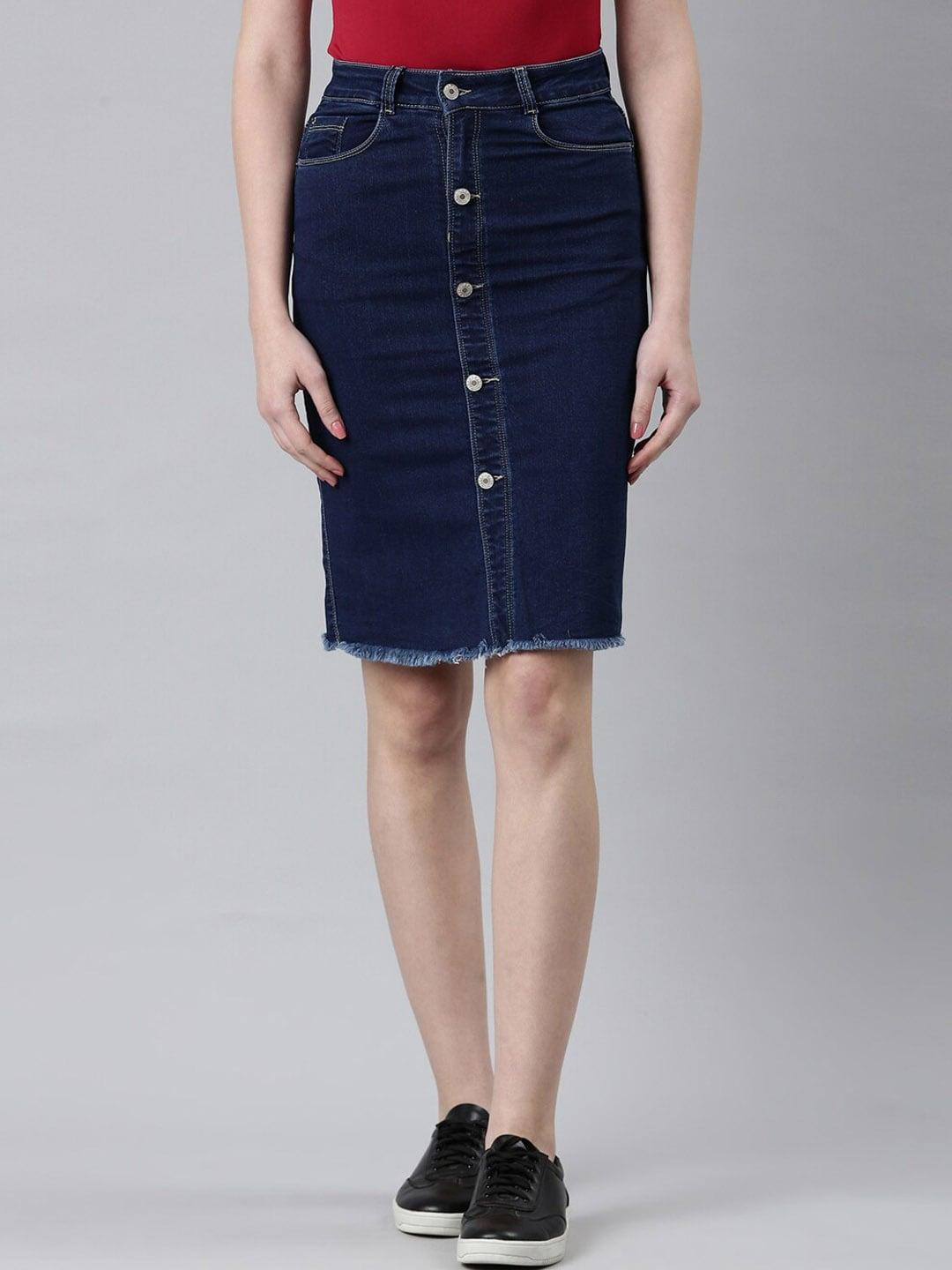 showoff-denim-above-knee-length-pencil-skirt
