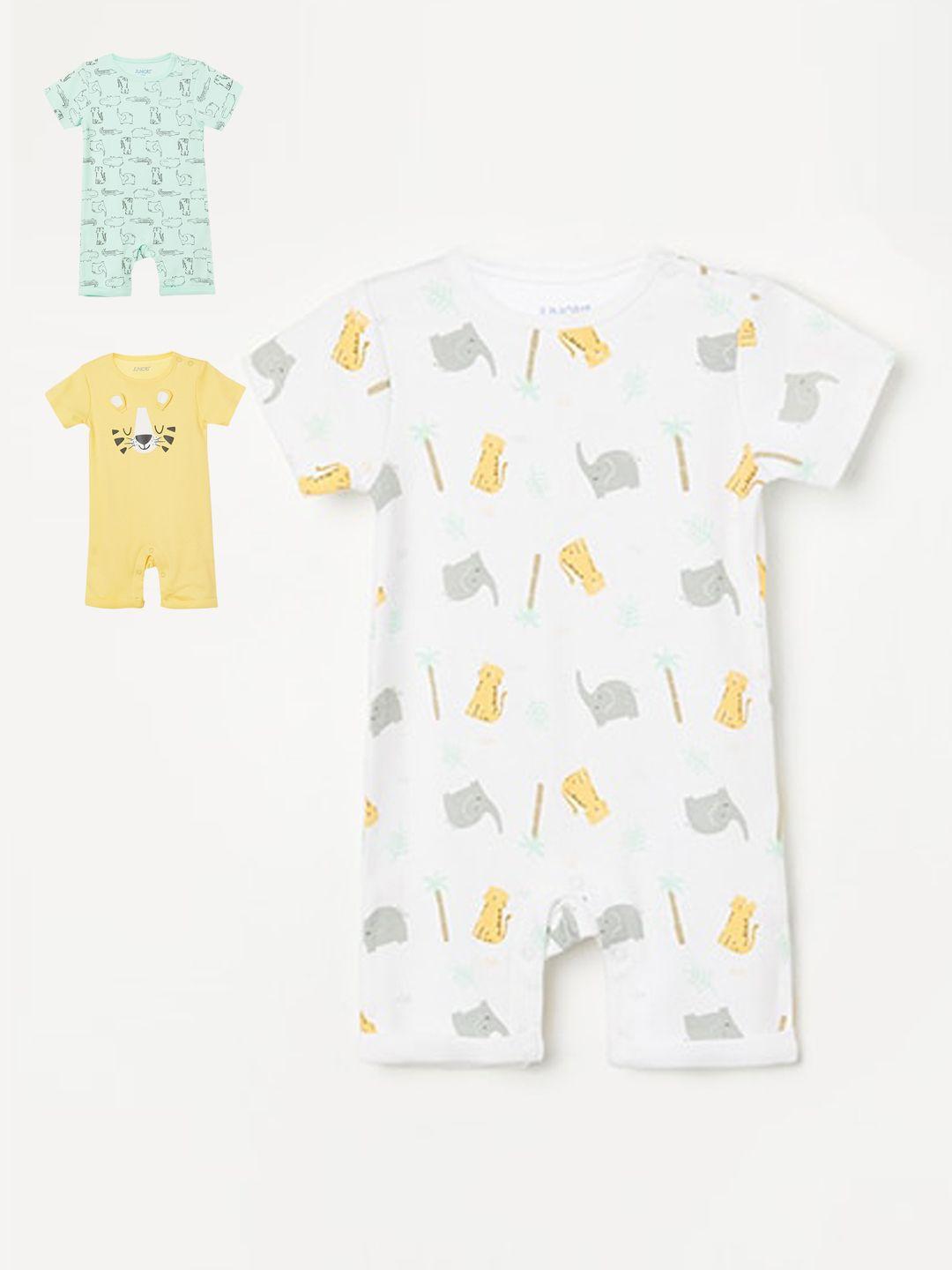 juniors-by-lifestyle-infant-boys-pack-of-3-pure-cotton-printed-rompers