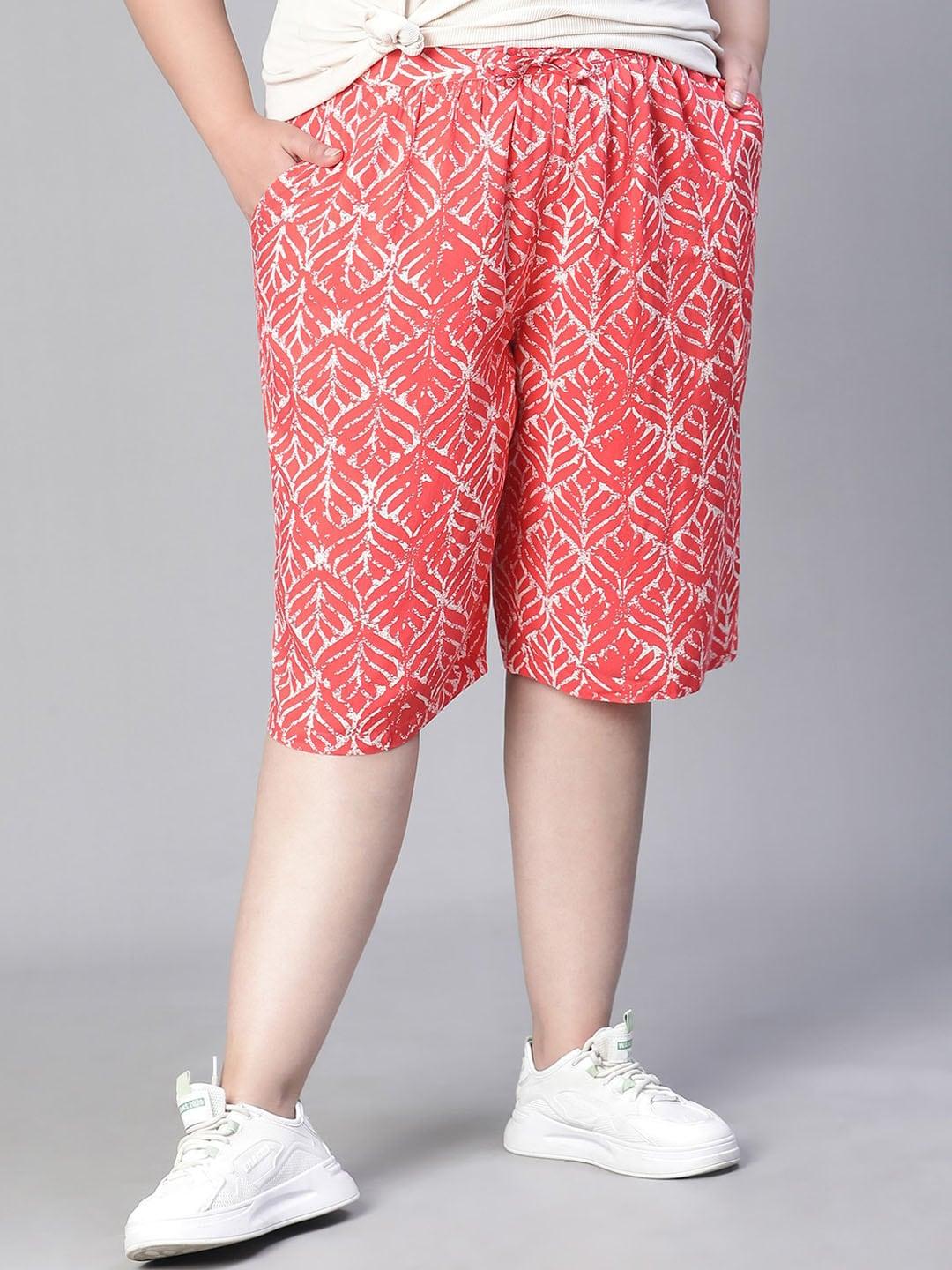 oxolloxo-women-floral-printed-high-rise-shorts