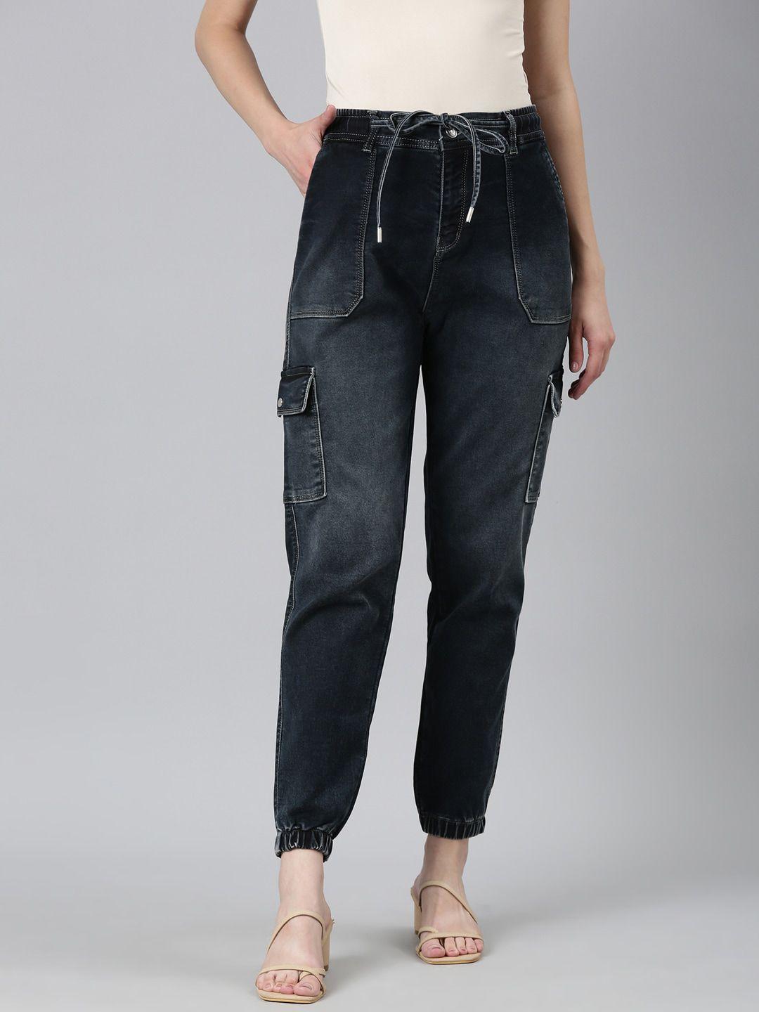 showoff-women-jean-jogger-clean-look-light-fade-cuffed-hem-stretchable-jeans