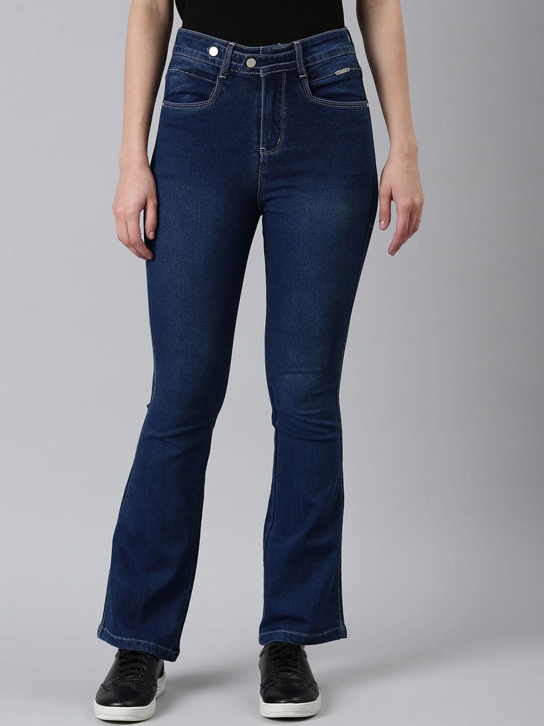 SHOWOFF Jean Acid Wash Bootcut Mid-Rise Clean Look Stretchable Cotton  Jeans