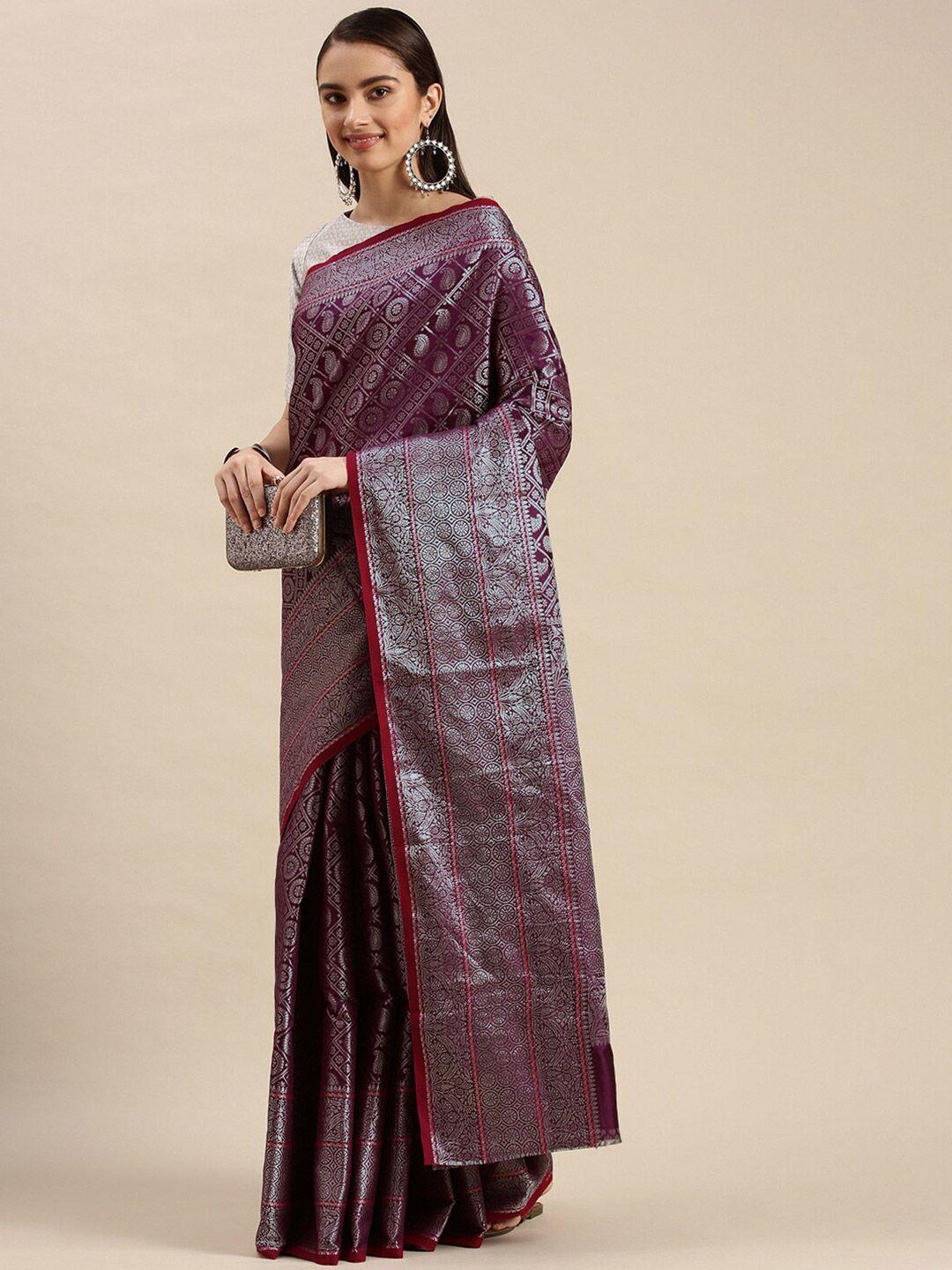Anaita Ethnic Motifs Woven Design Zari Pure Silk Banarasi Saree
