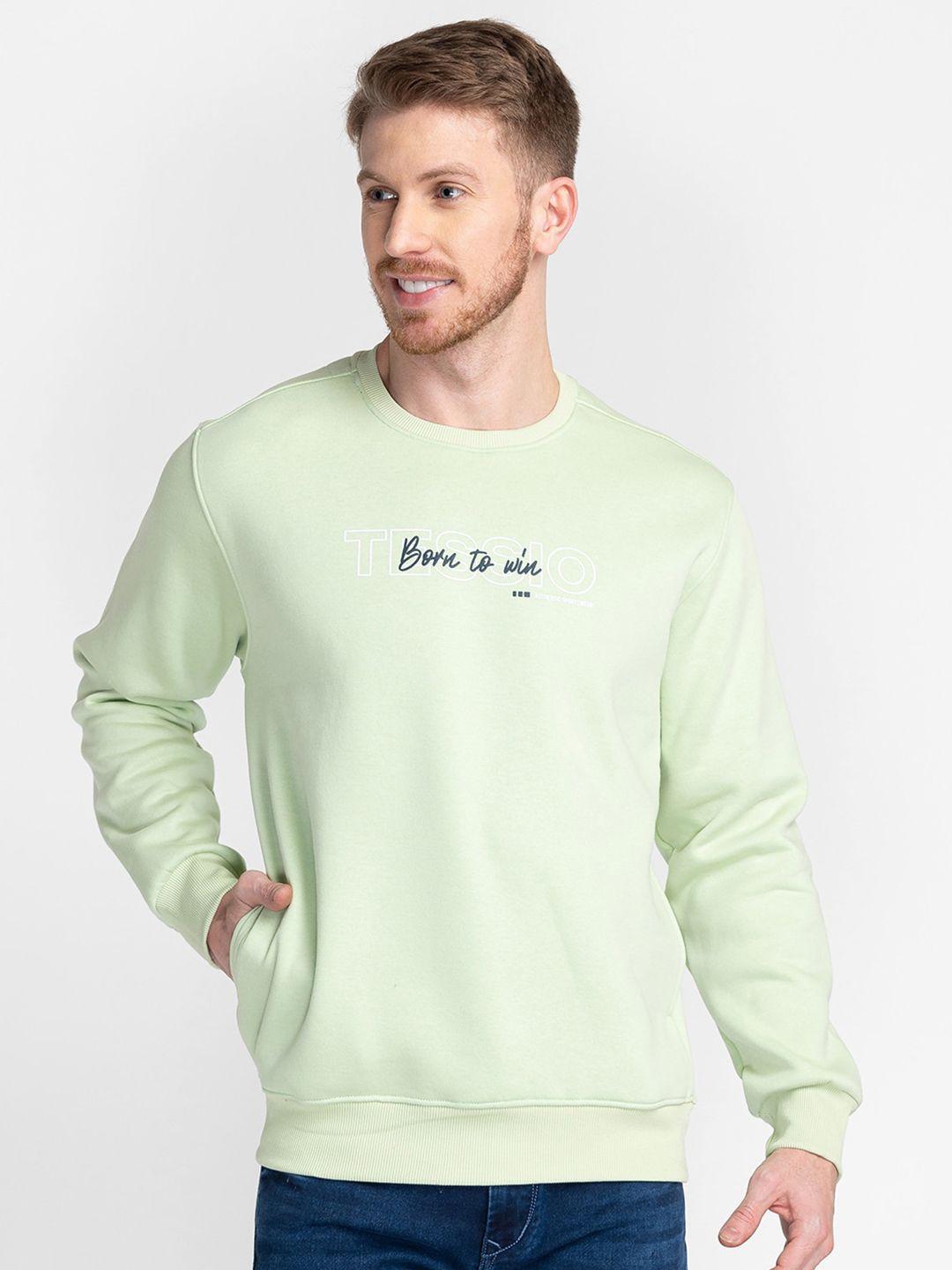 TESSIO Men Green Sweatshirt