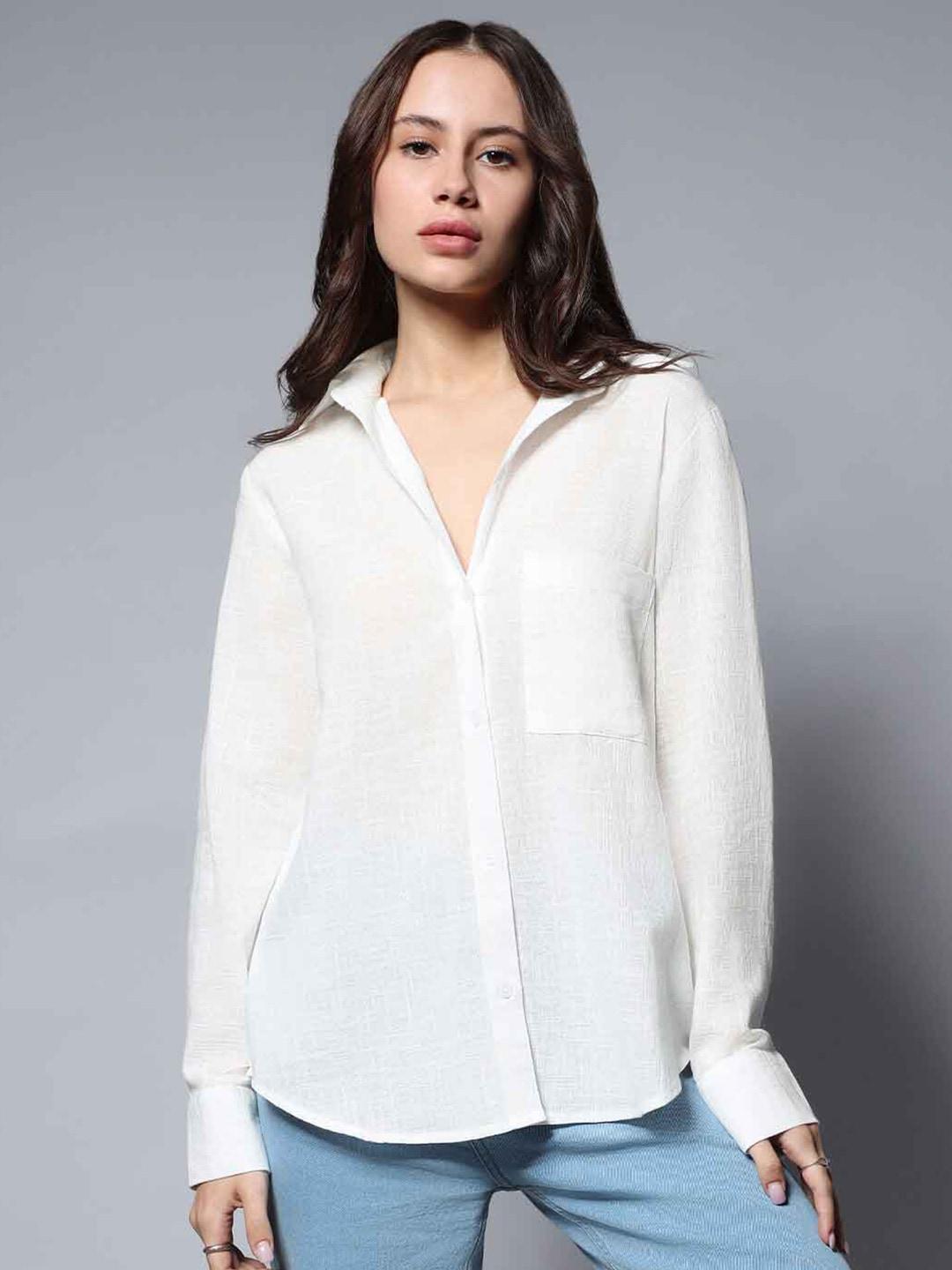High Star Classic Pure Cotton Oversized Casual Shirt