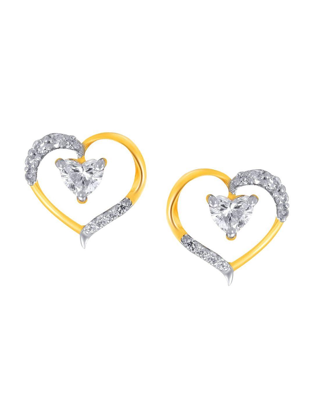 senco-heart-affection-14kt-gold-diamond-studded-stud-earrings-1.2gm