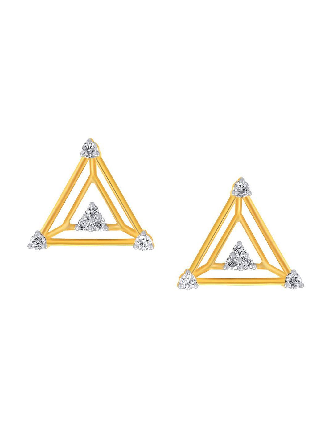 senco-chic-triangular-duo18kt-diamond-studded-stud-earrings-1.8gm