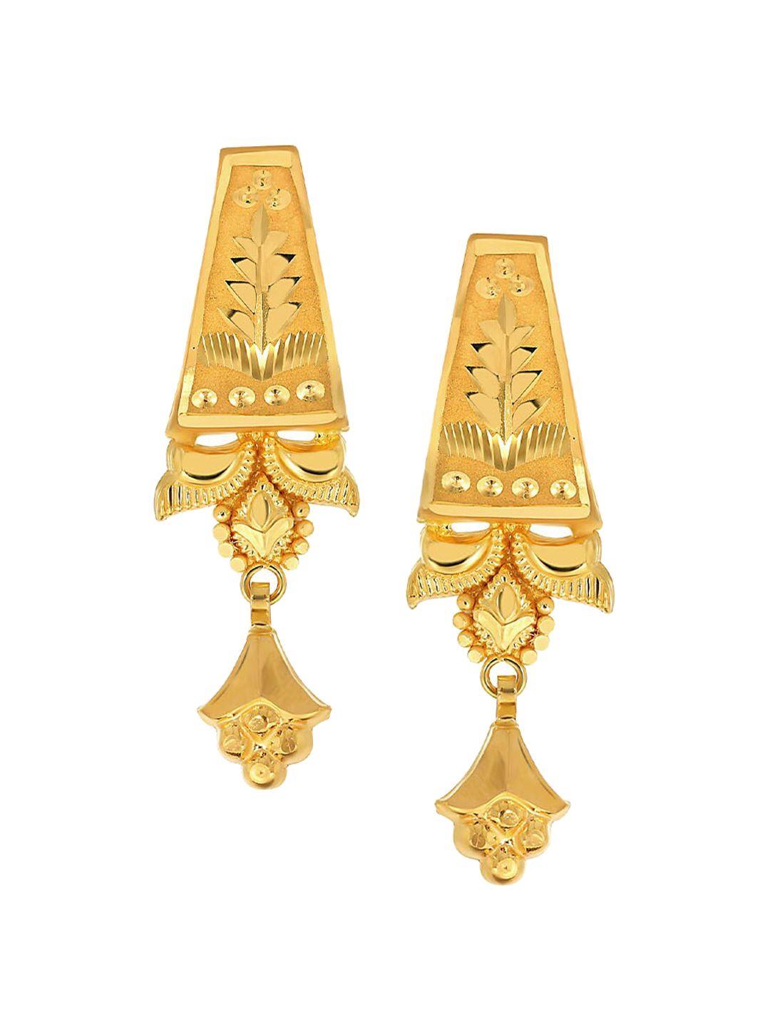senco-leafy-trigon-22kt-gold-drop-earrings-1.1gm