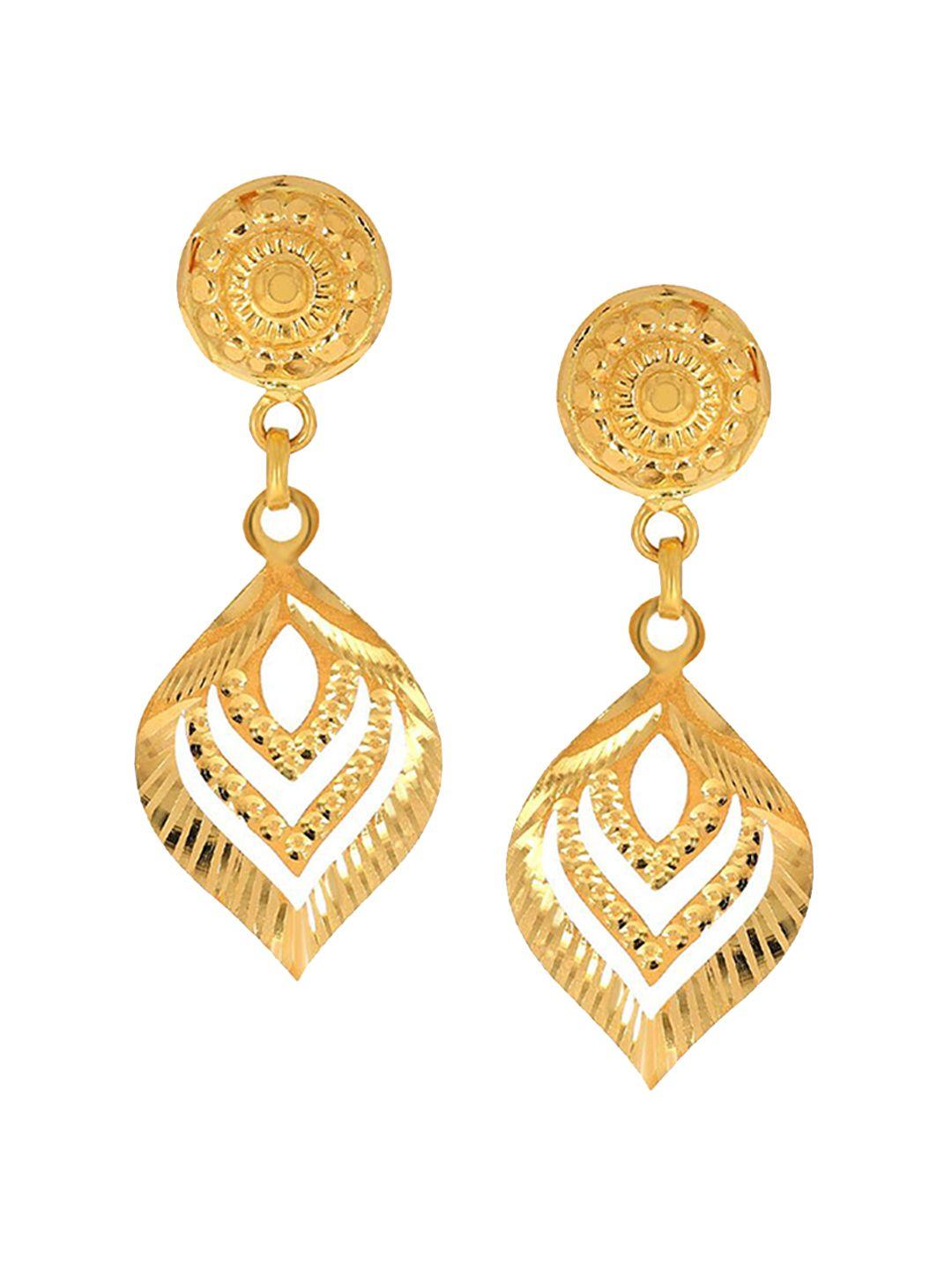 senco-peacock-glory-22kt-drop-gold-earrings