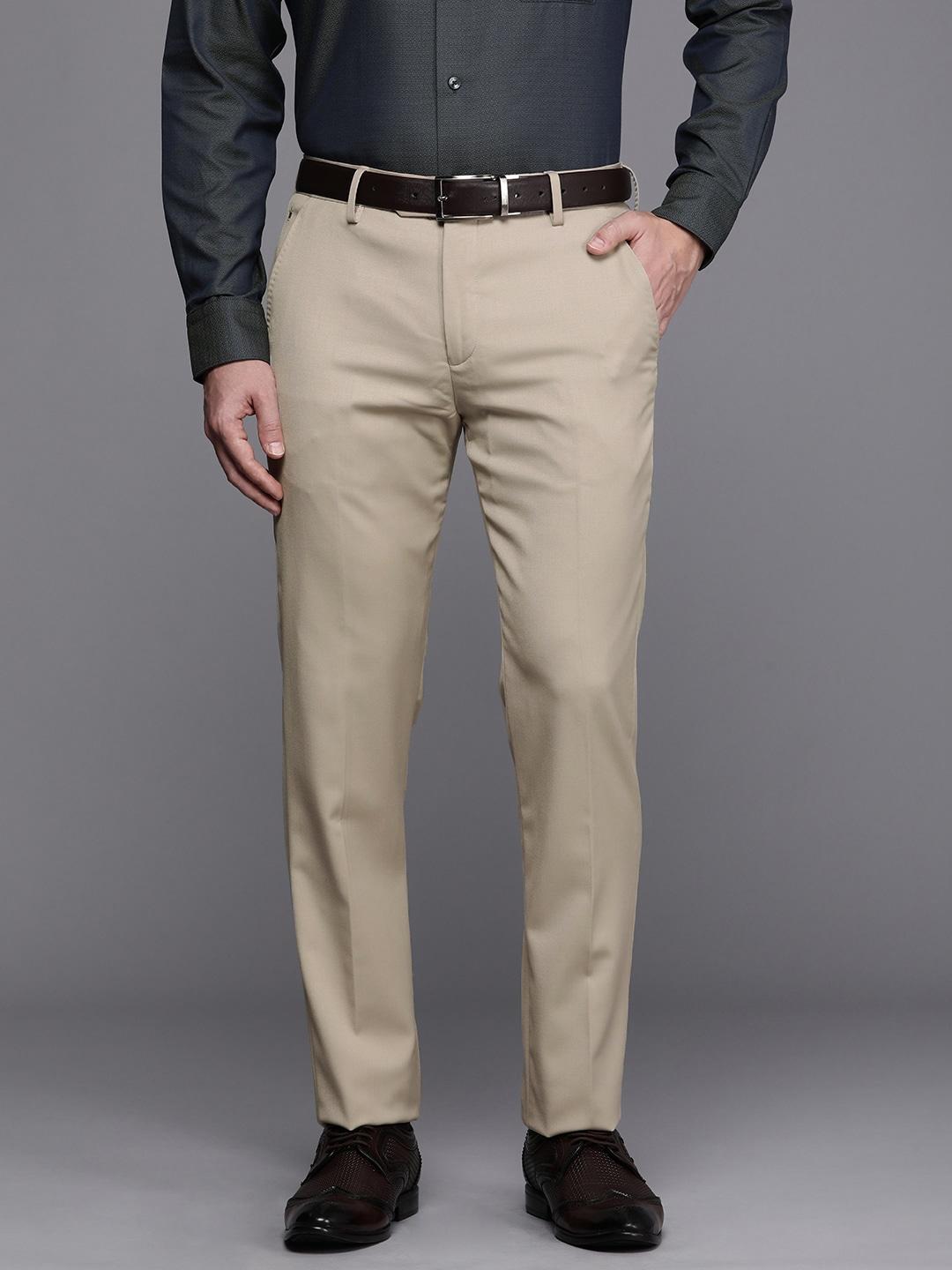 Louis Philippe Men Solid Formal Trousers