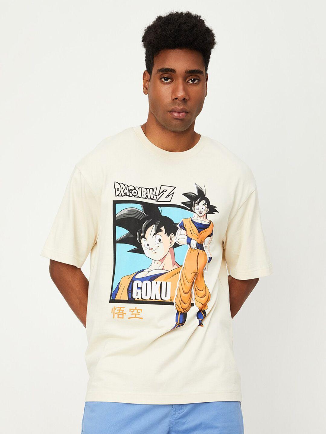 max Men Goku Printed Pure Cotton T-shirt