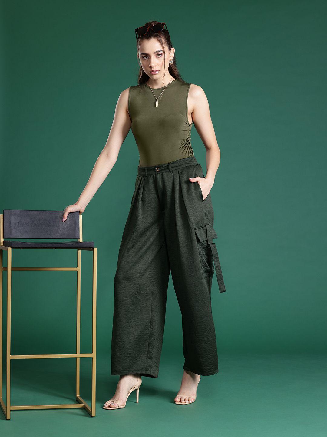 dressberry-women-crinkled-cargo-style-trousers
