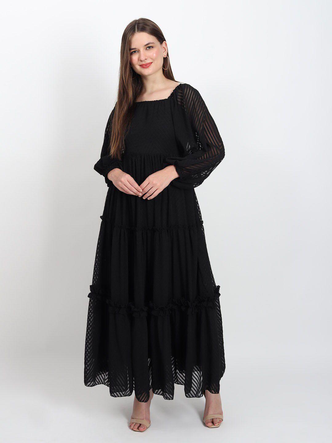isam-square-neck-puff-sleeves-tiered-maxi-dress