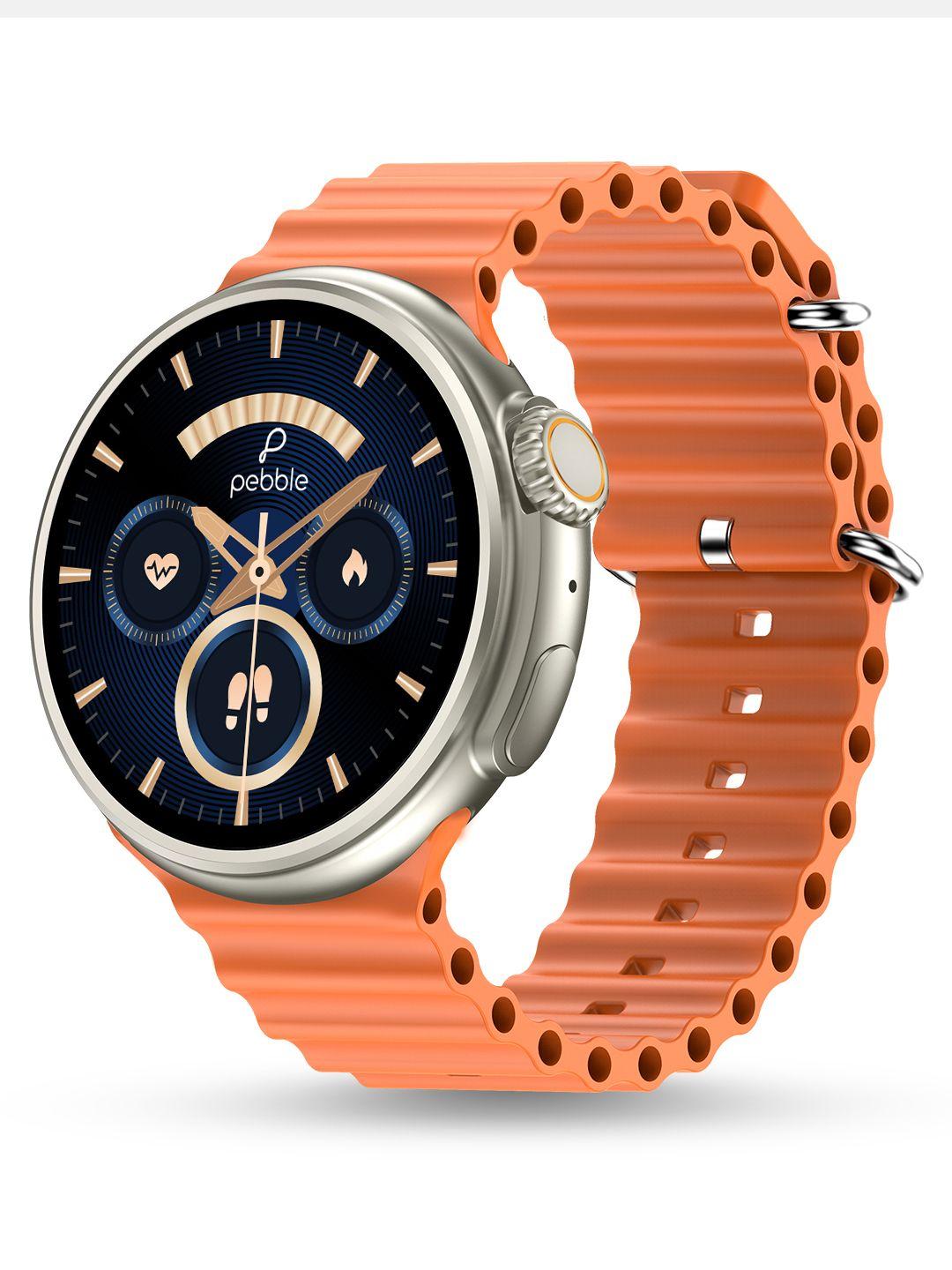 pebble Orange Forte Smartwatch with 1.5" HD Display