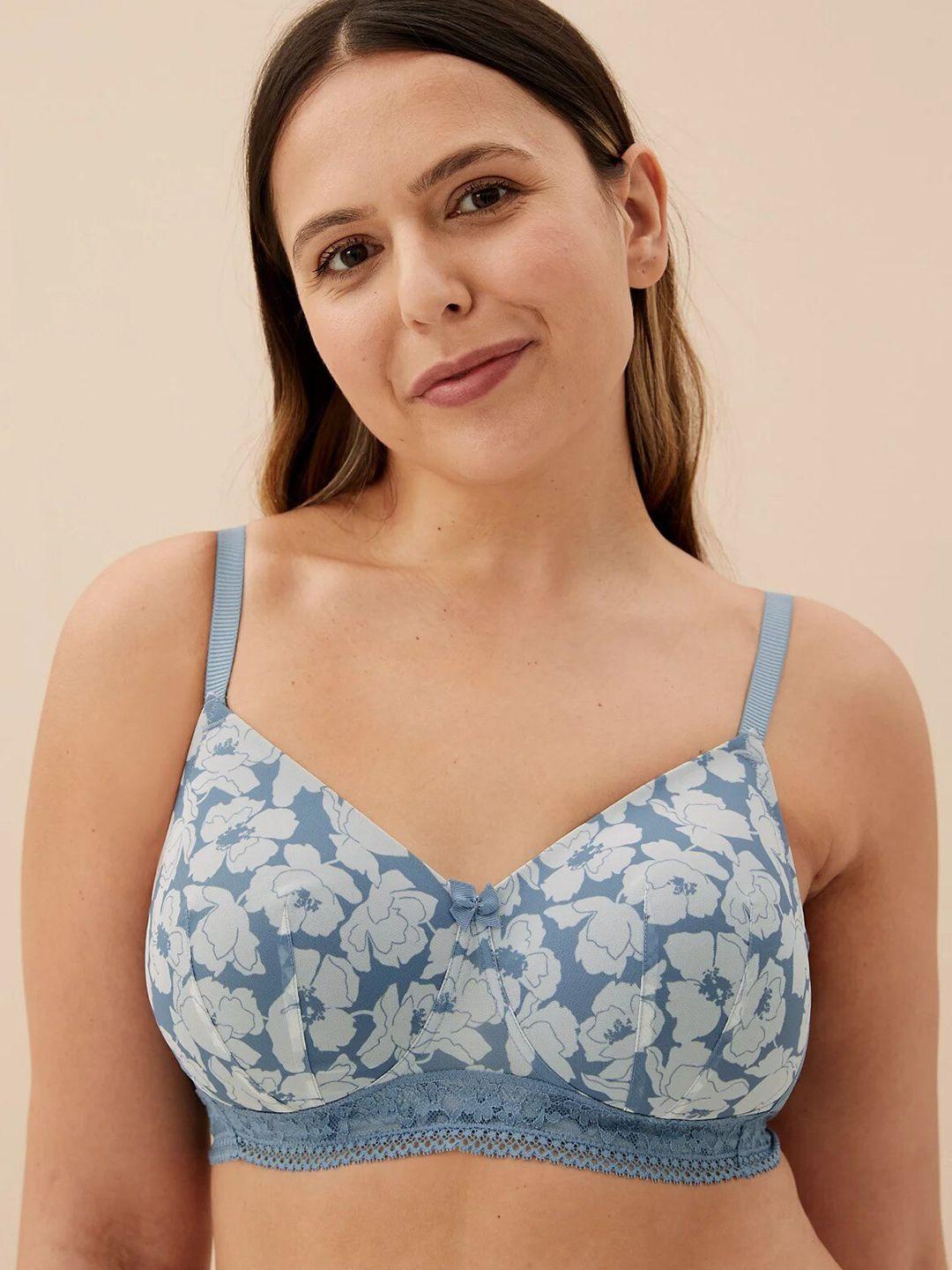 Marks & Spencer Printed Non-Wired Lightly Padded Everyday Bra With All Day Comfort