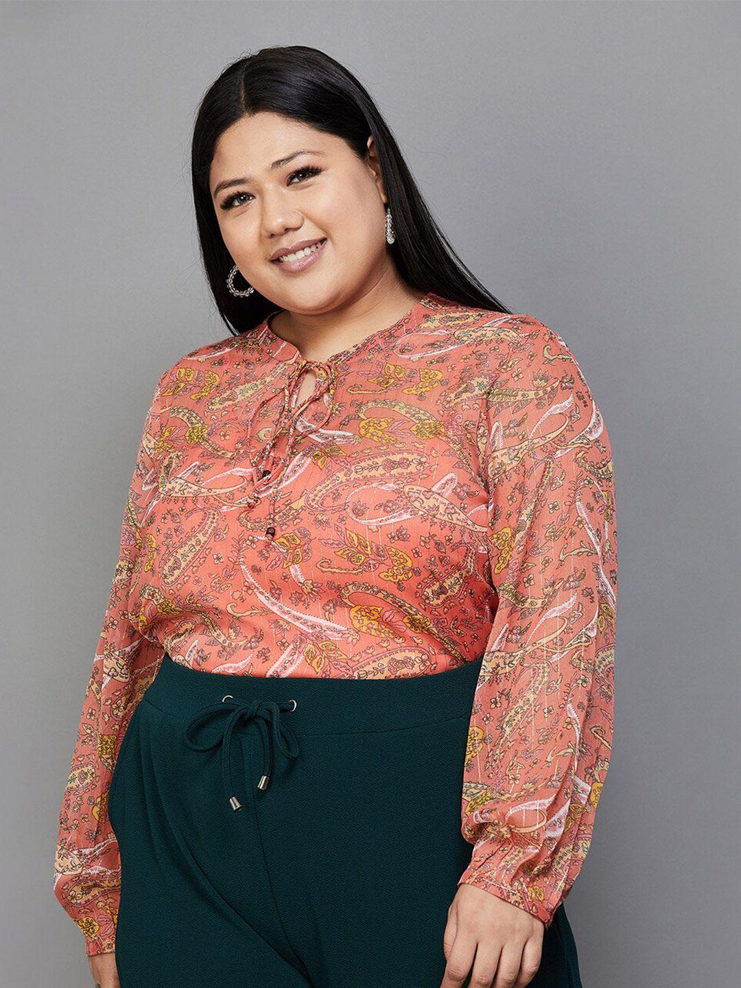 nexus-by-lifestyle-plus-size-floral-printed-tie-up-neck-top