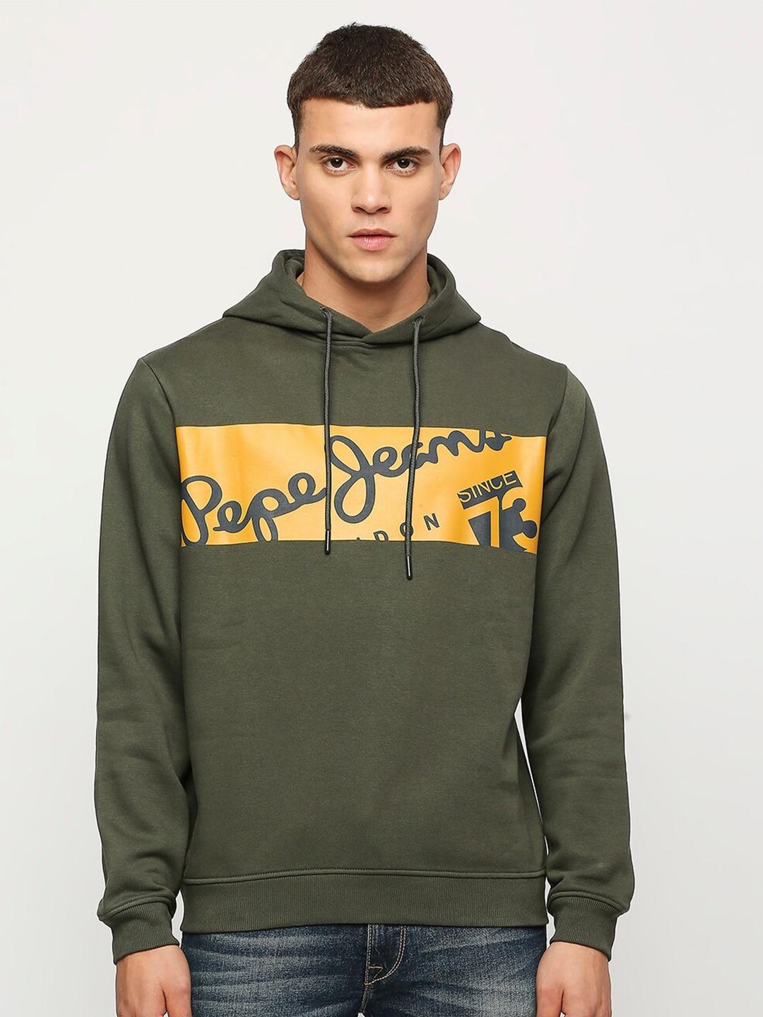 Pepe Jeans Typography Printed Hooded Sweatshirt