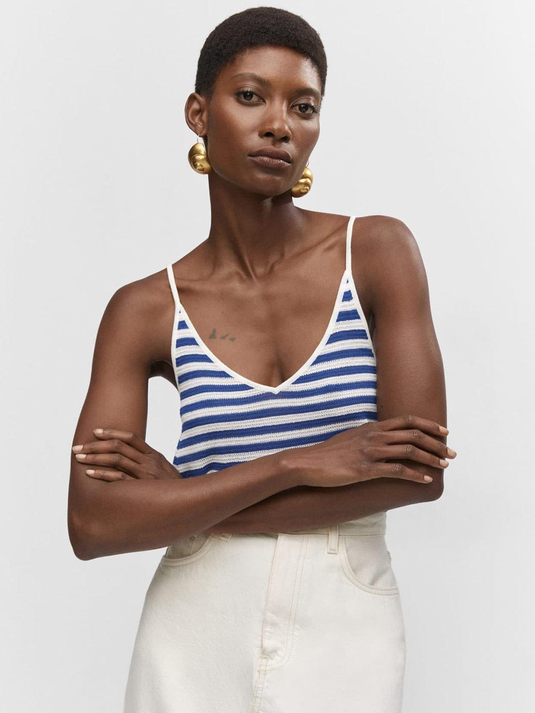 mango-striped-knitted-top
