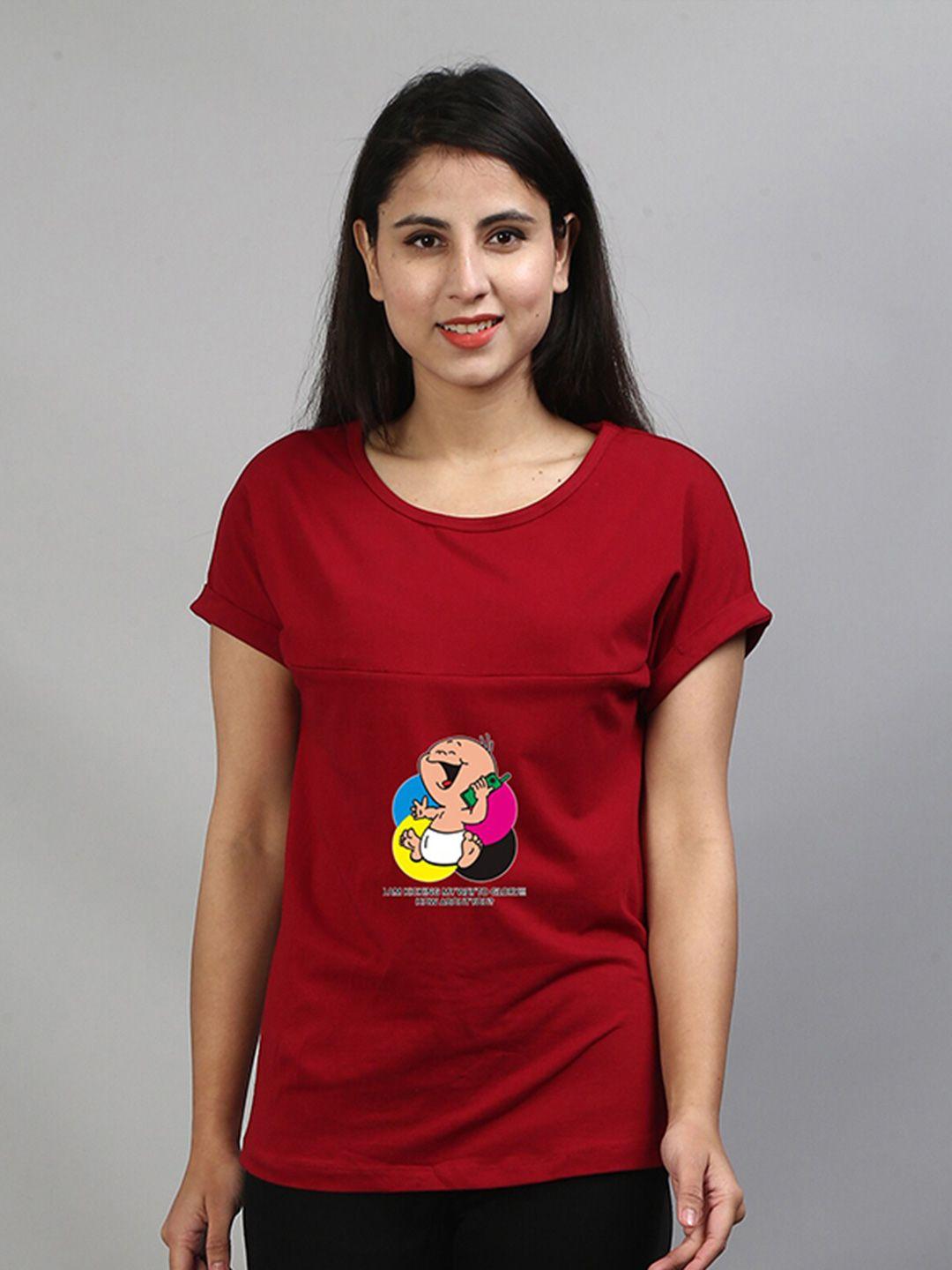 SillyBoom Graphic Printed Maternity T-shirt