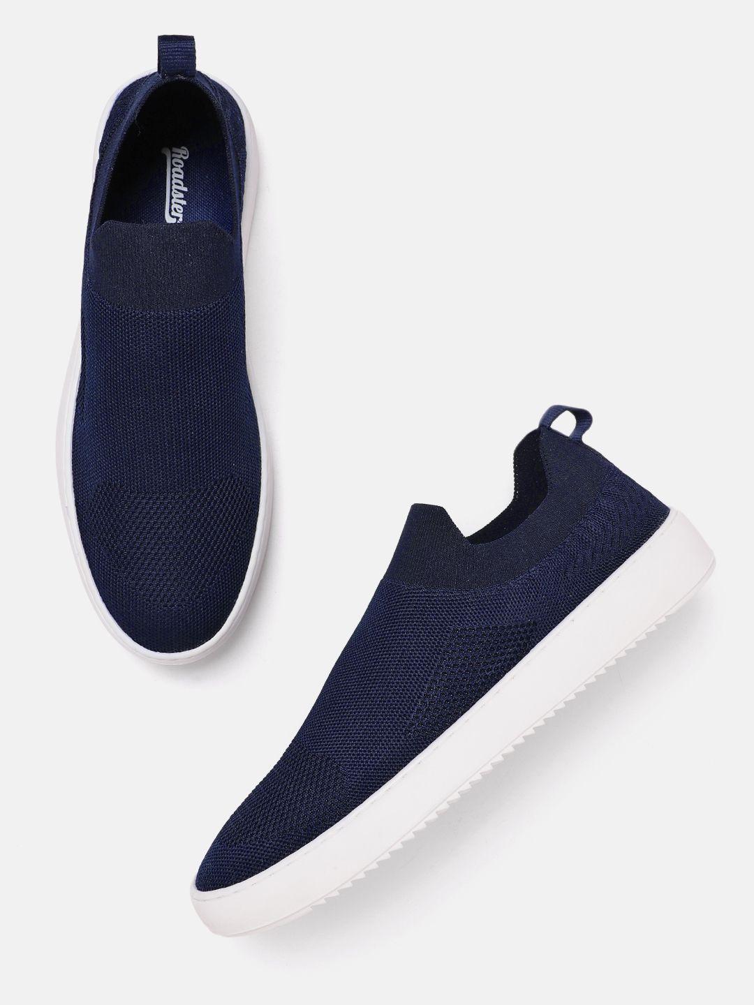 The Roadster Lifestyle Co. Men Woven Design Slip-On Sneakers