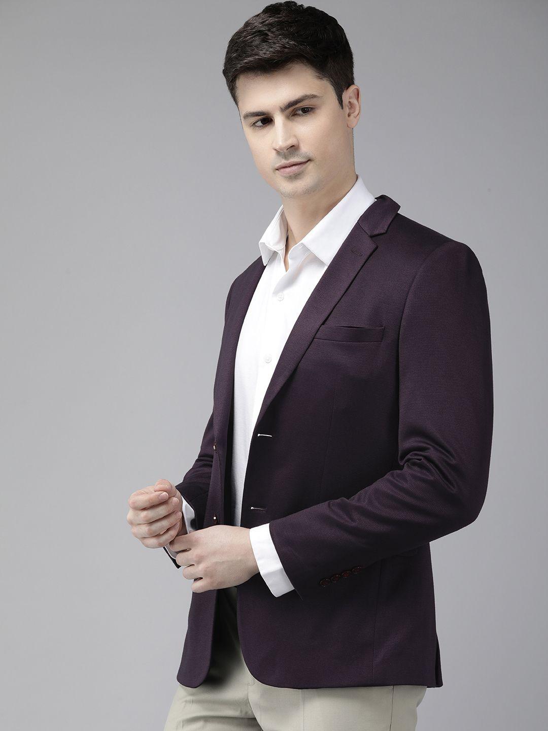 van-heusen-super-slim-fit-self-design-formal-blazer