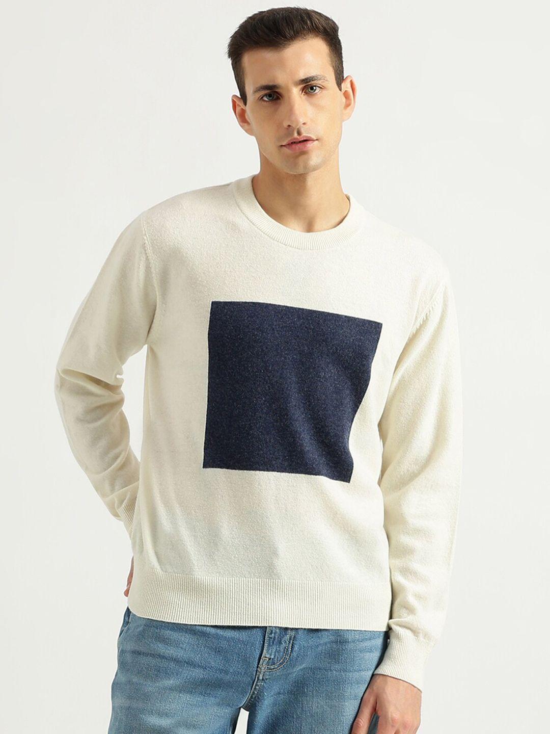 United Colors of Benetton Colourblocked Round Neck Woollen Pullover