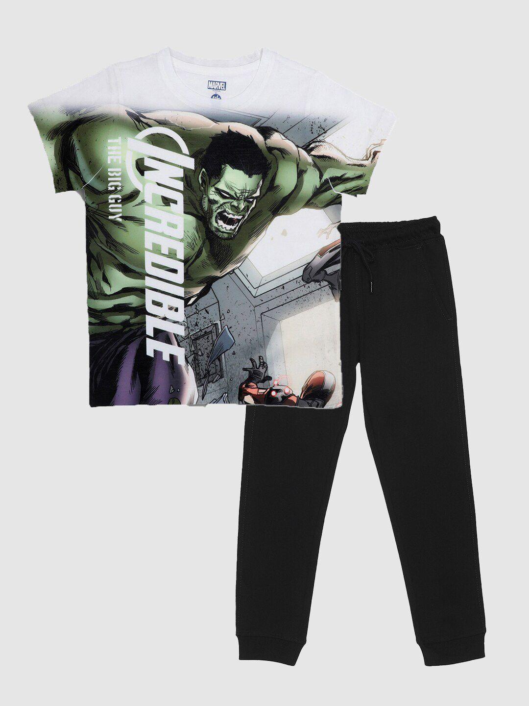 YK Marvel Boys Hulk Printed T-shirt With Trousers