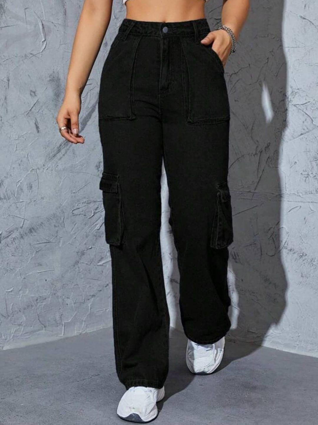 next-one-women-black-smart-wide-leg-high-rise-highly-distressed-stretchable-jeans