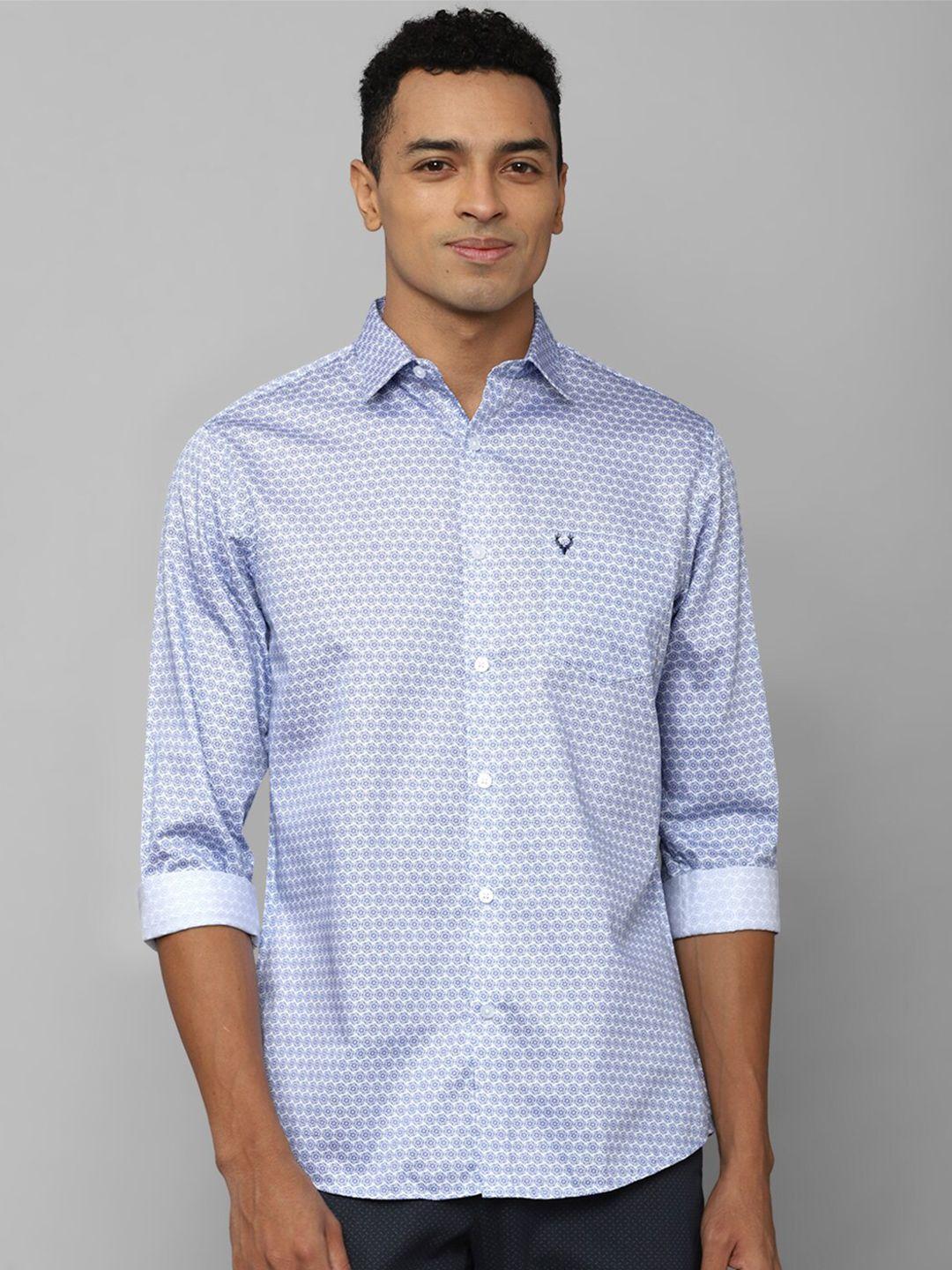 Allen Solly Geometric Printed Spread Collar Pure Cotton Casual Shirt