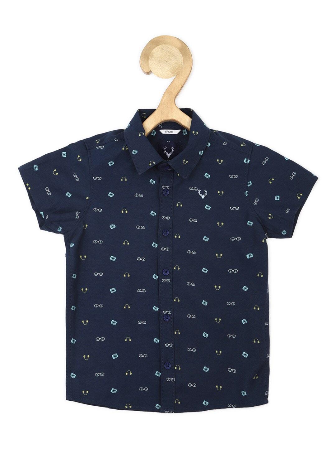 Allen Solly Junior Boys Slim Fit Conversational Printed Casual Shirt