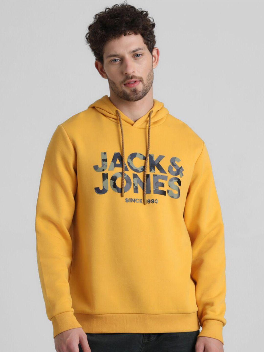 Jack & Jones Brand Logo Printed Hooded Sweatshirt