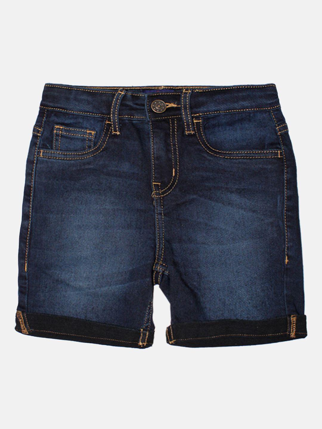 KiddoPanti Boys Washed Denim Shorts