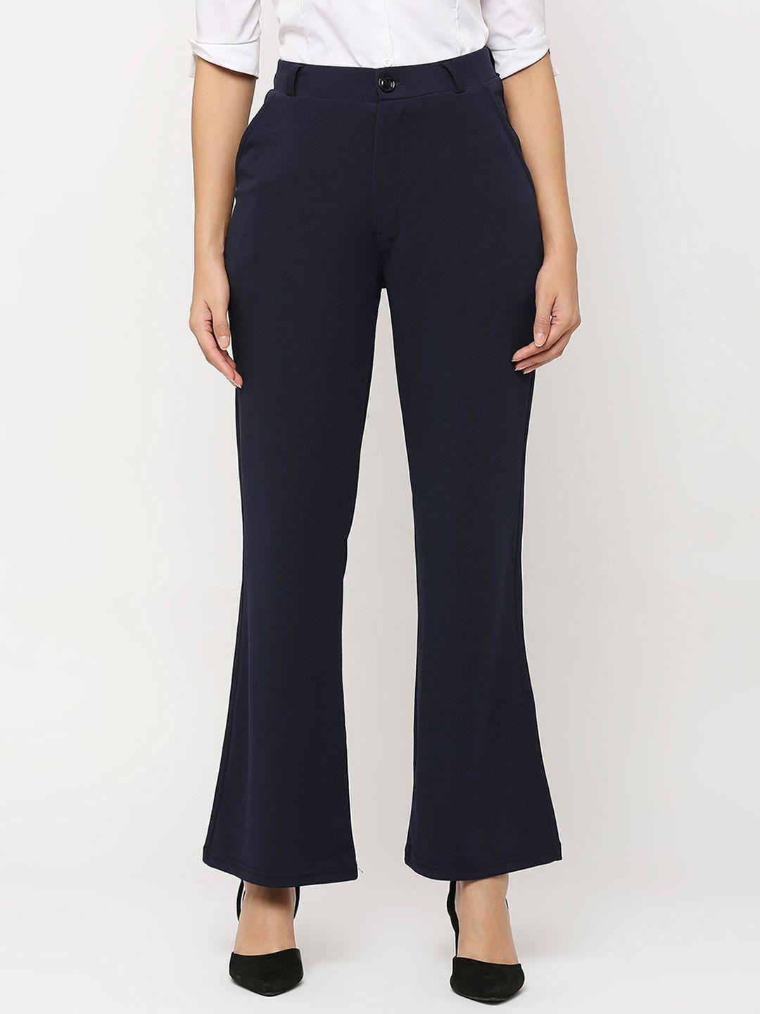 smarty-pants-women-comfort-flared-high-rise-lint-free-bootcut-trousers