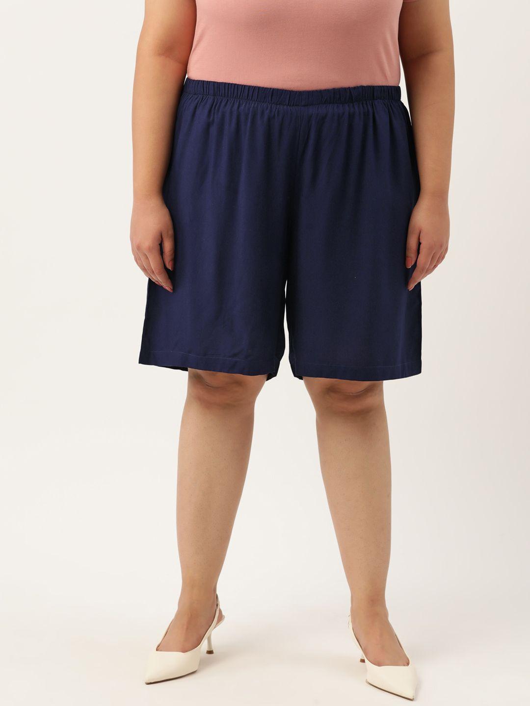 theRebelinme Plus Size High-Rise Shorts