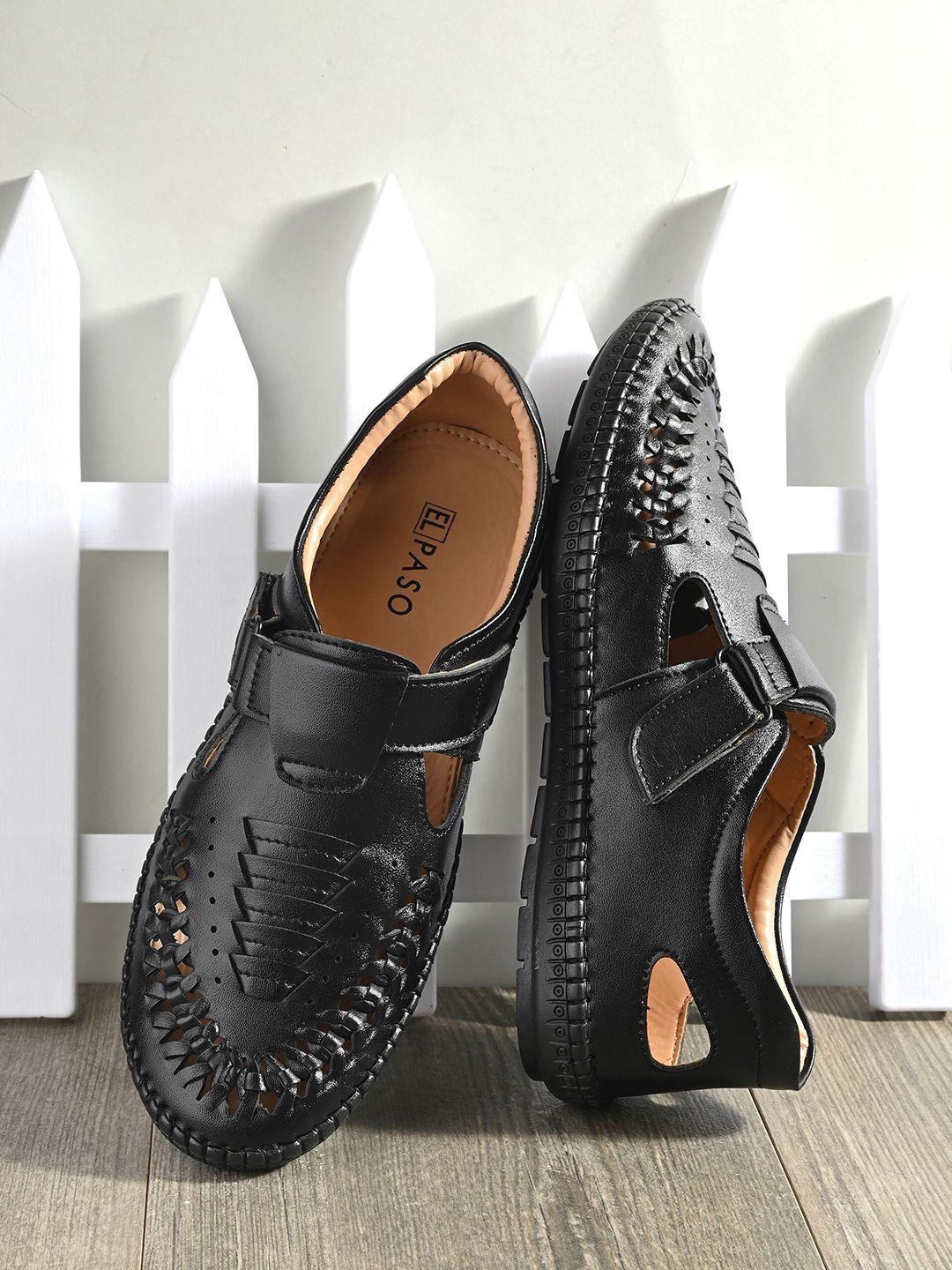 El Paso Men Textured Ethnic Shoe-Style Sandals