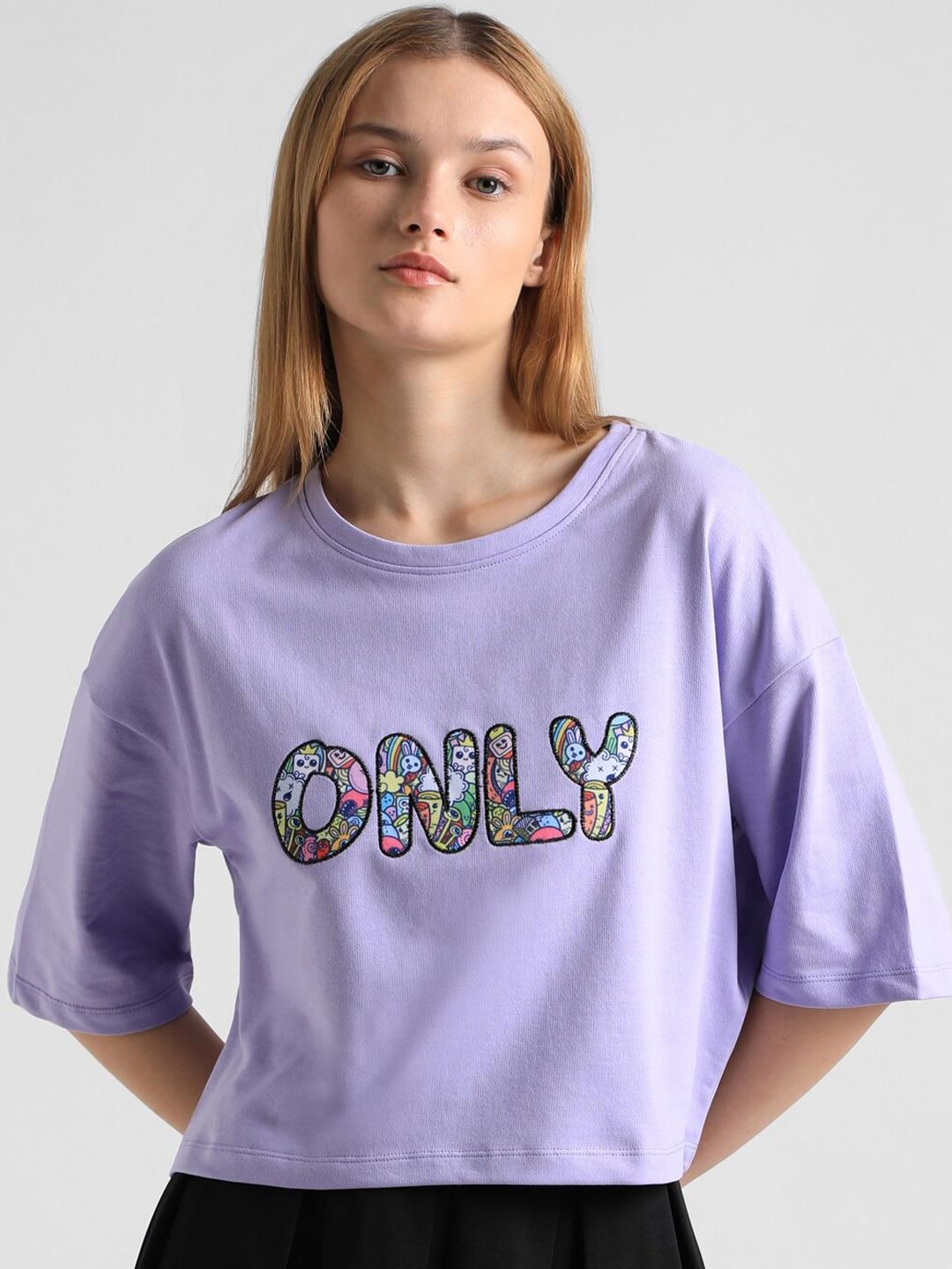only-typography-drop-shoulder-sleeves-boxy-cotton-t-shirt