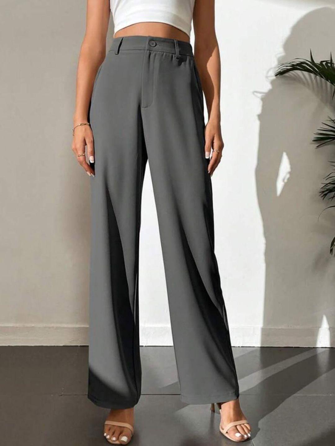 Next One Smart Loose Fit High-Rise Easy Wash Parallel Trousers