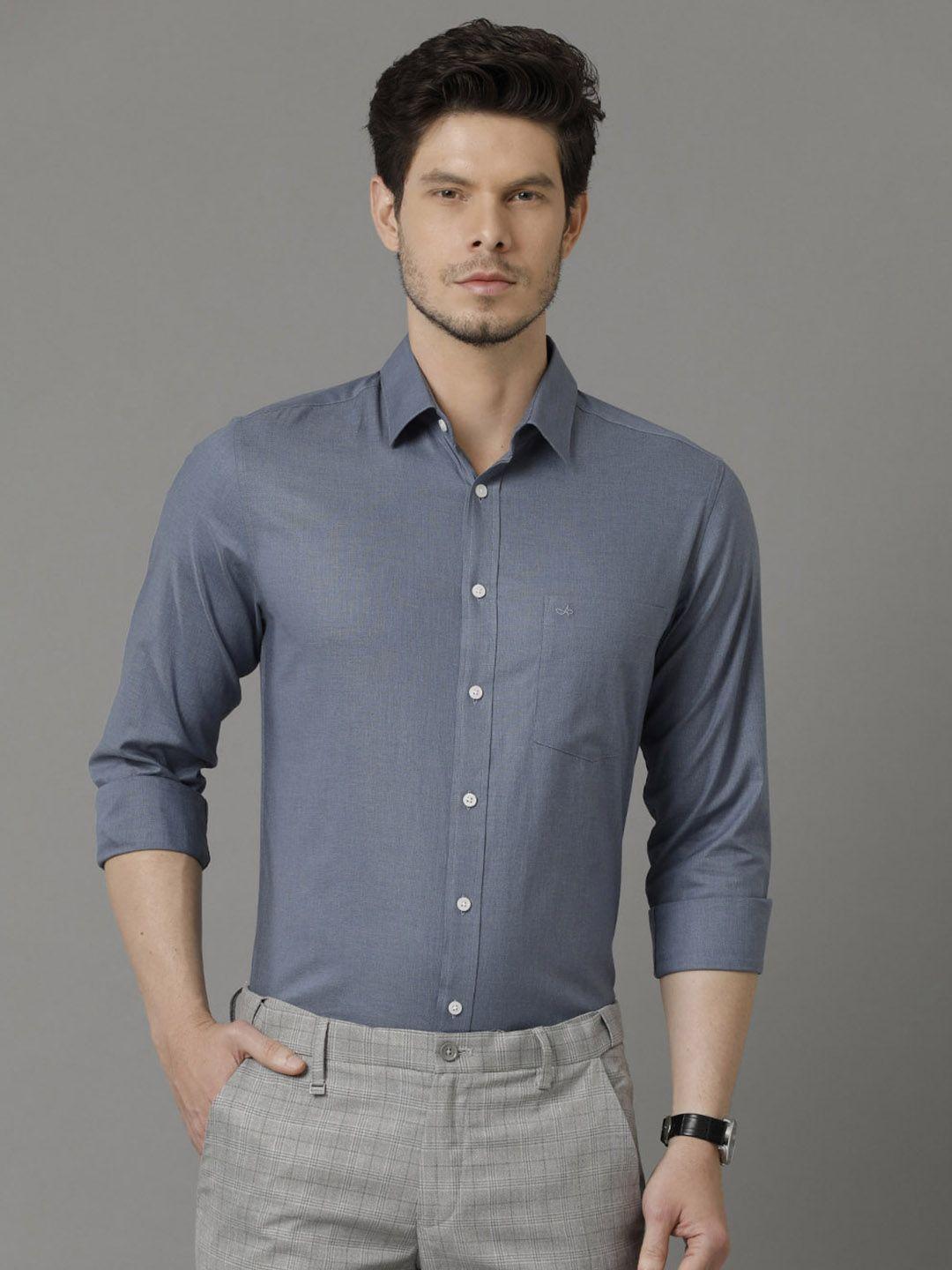 Aldeno Men Comfort Spread Collar Regular Fit Cotton Formal Shirt