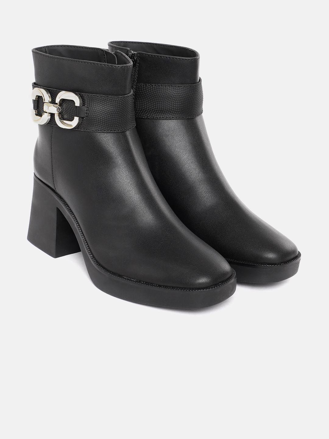 lavie-women-square-toe-mid-top-block-heel-boots-with-chain-detail