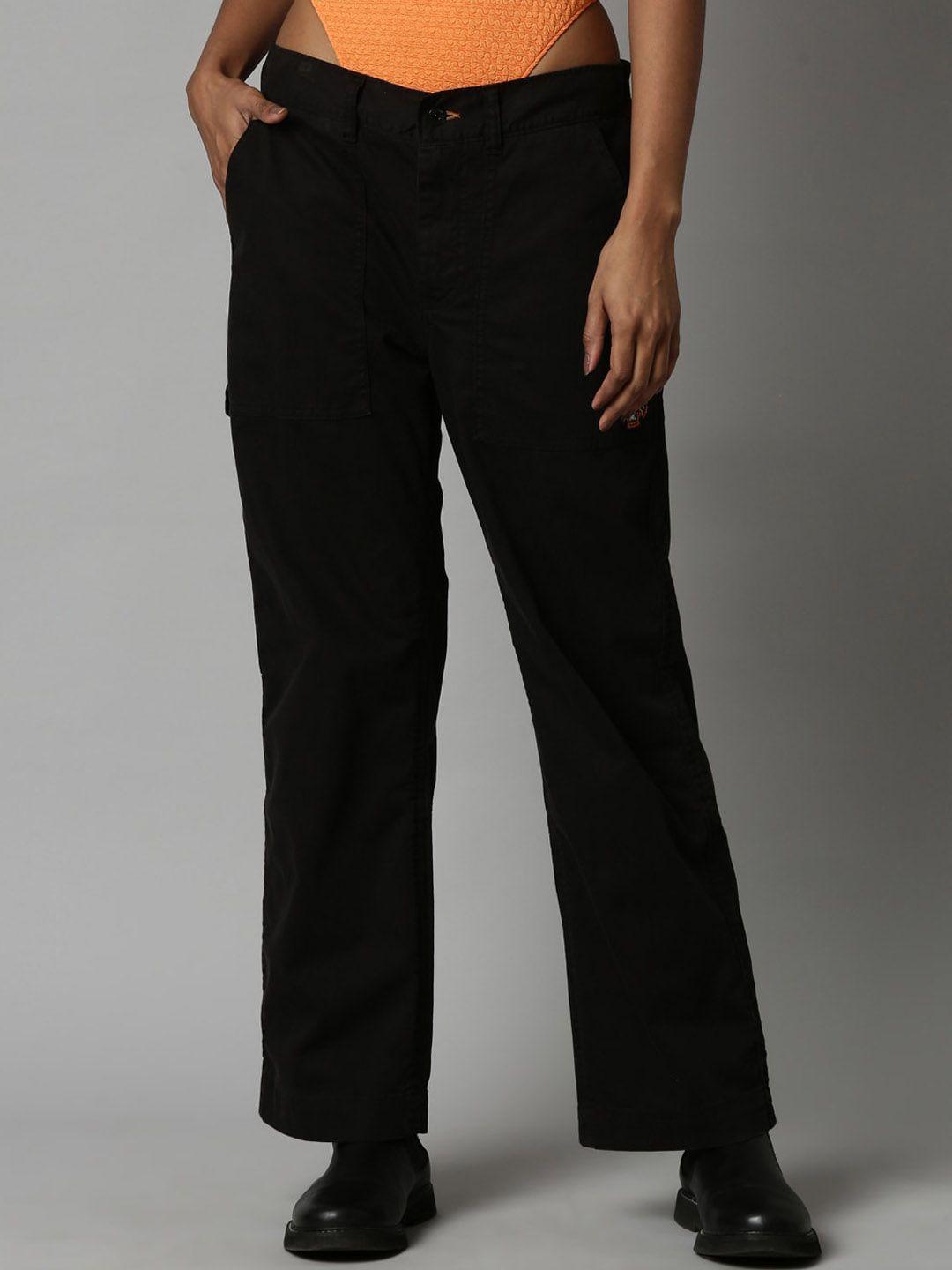 breakbounce-women-comfort-straight-fit-cotton-trousers