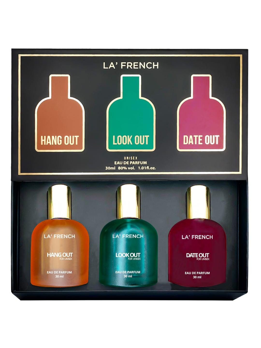 La French Date Series Set Of 3 EDP Perfume -Hangout-LookOut-Dateout - 30ml  Each