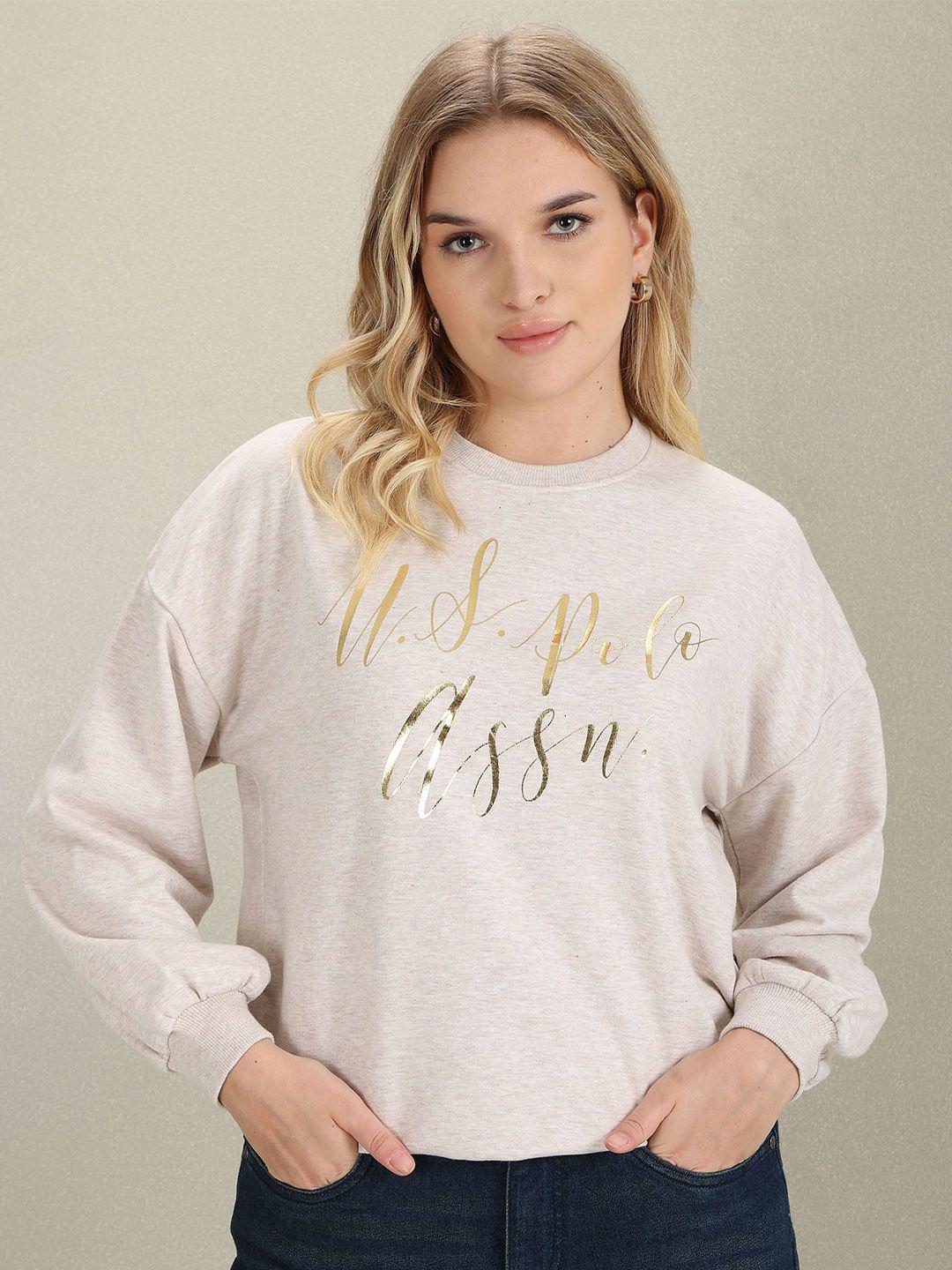 U.S. Polo Assn. Women Typography Printed Sweatshirt