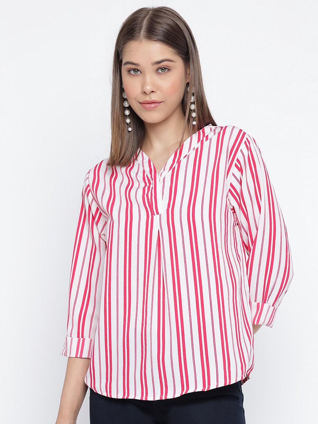 Mayra Vertical Striped Shirt Style Top