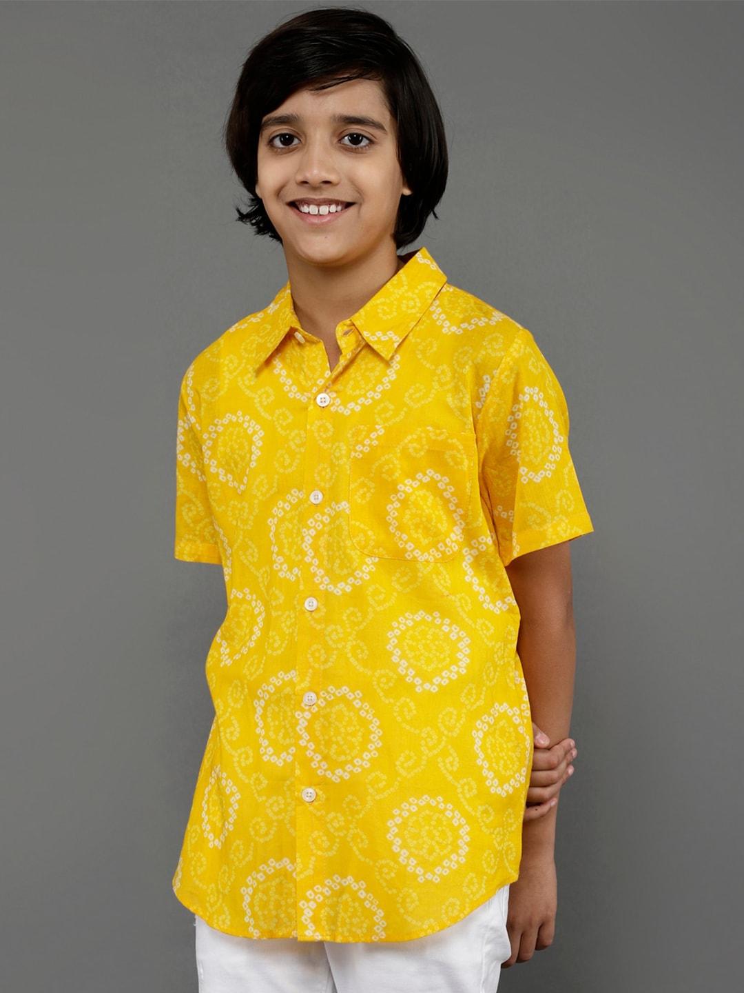 Aks Kids Boys Standard Opaque Printed Casual Shirt