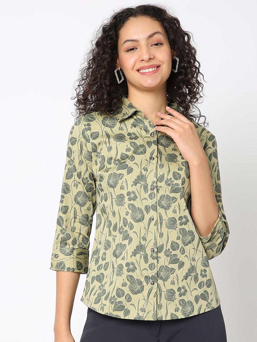 NOT SO PINK Floral Printed Relaxed Cotton Casual Shirt