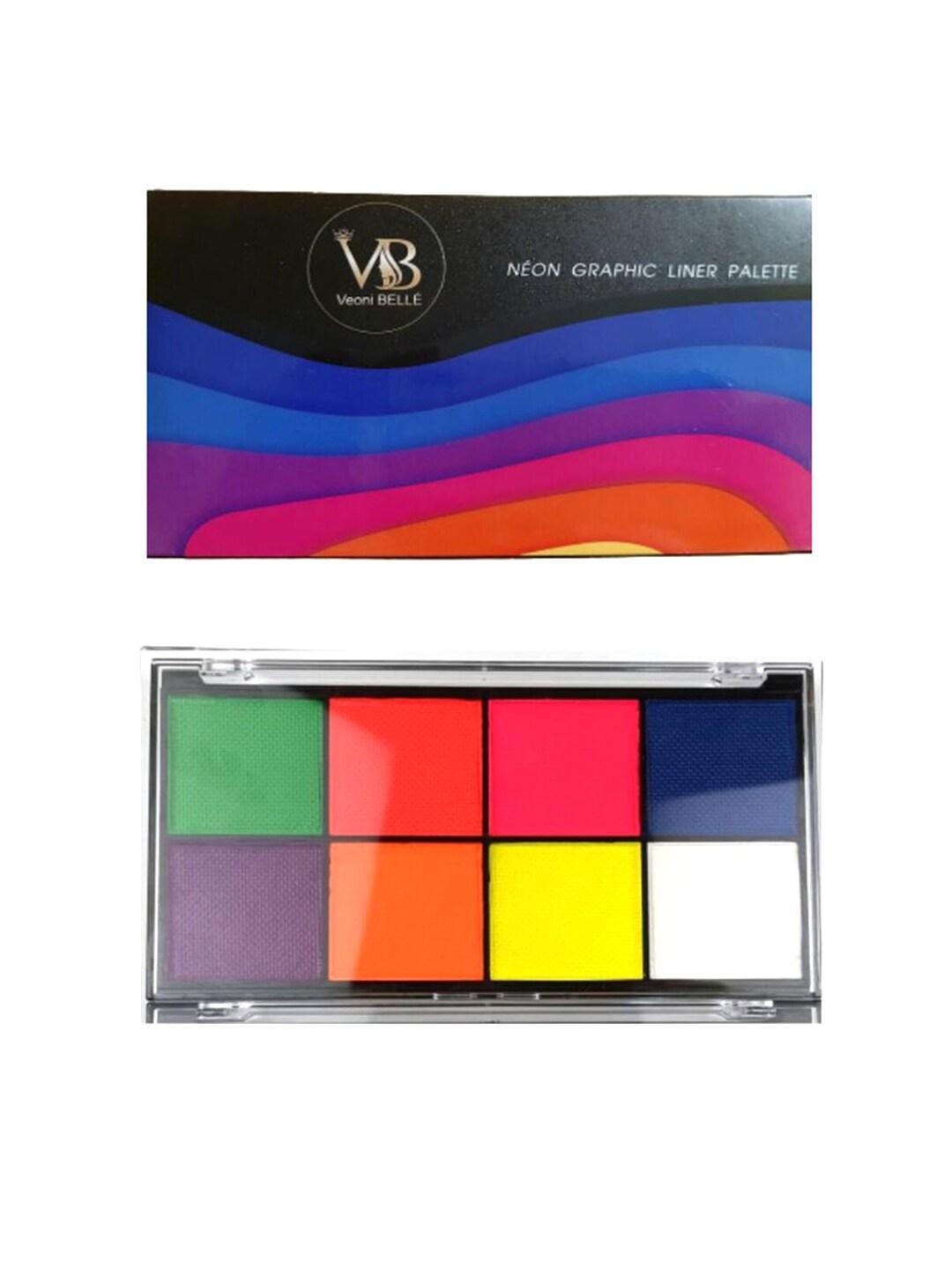 Veoni BELLE Neon Graphic Water Activated Eyeliner Palate 8- 18g Bright