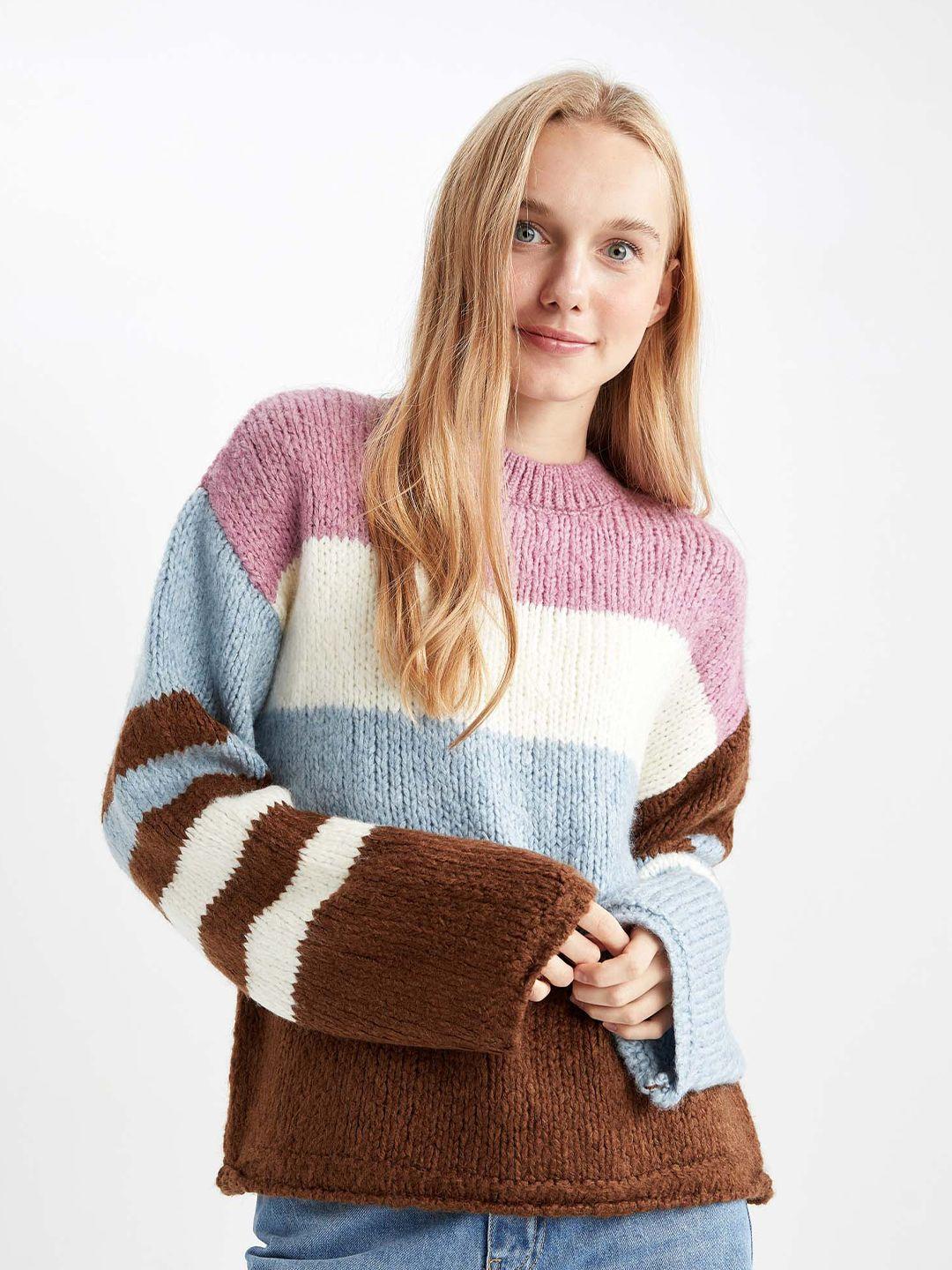 defacto-colourblocked-round-neck-pullover-sweater